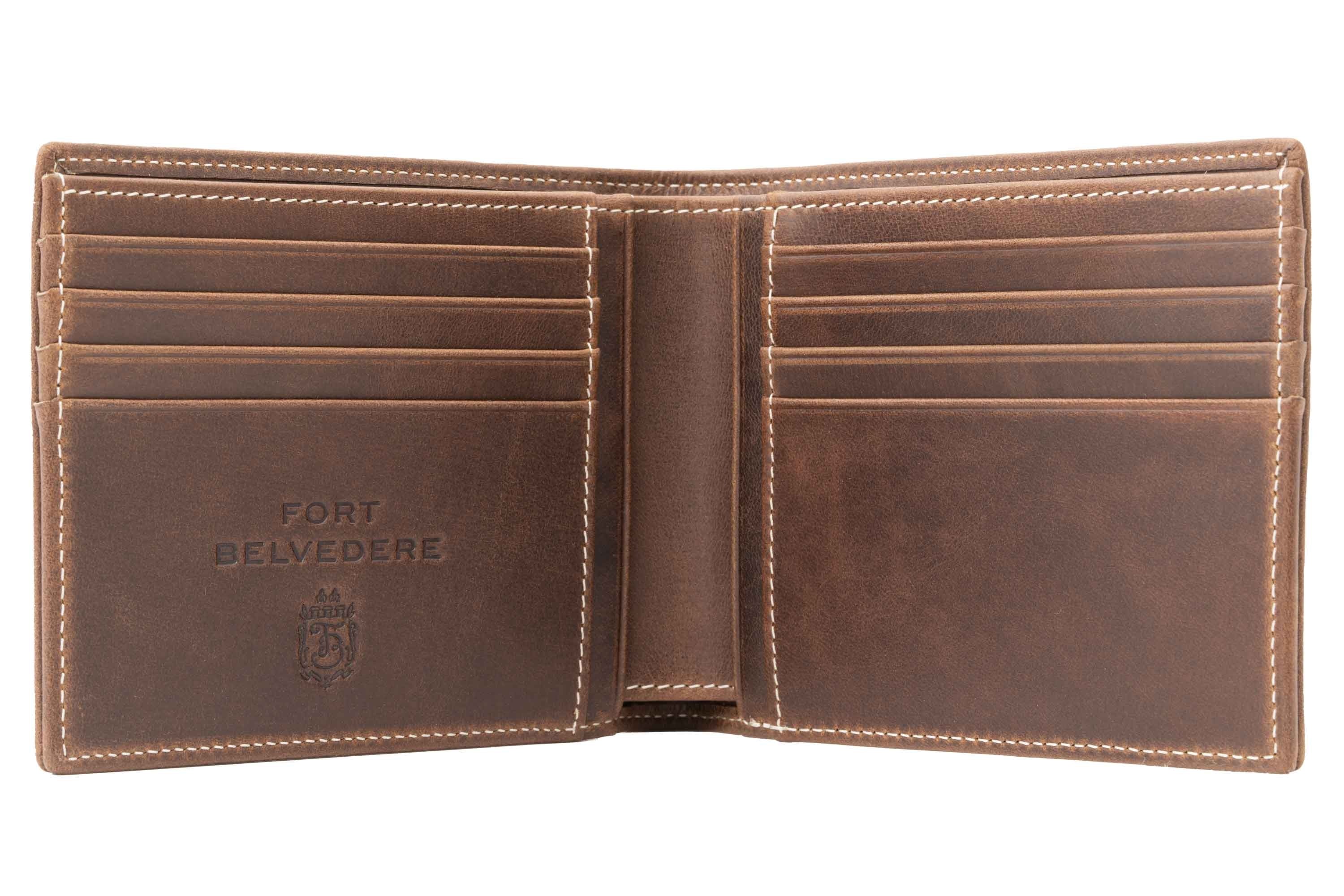 Le Grand 10 Card Antique Mahogany Leather Wallet - Image 12