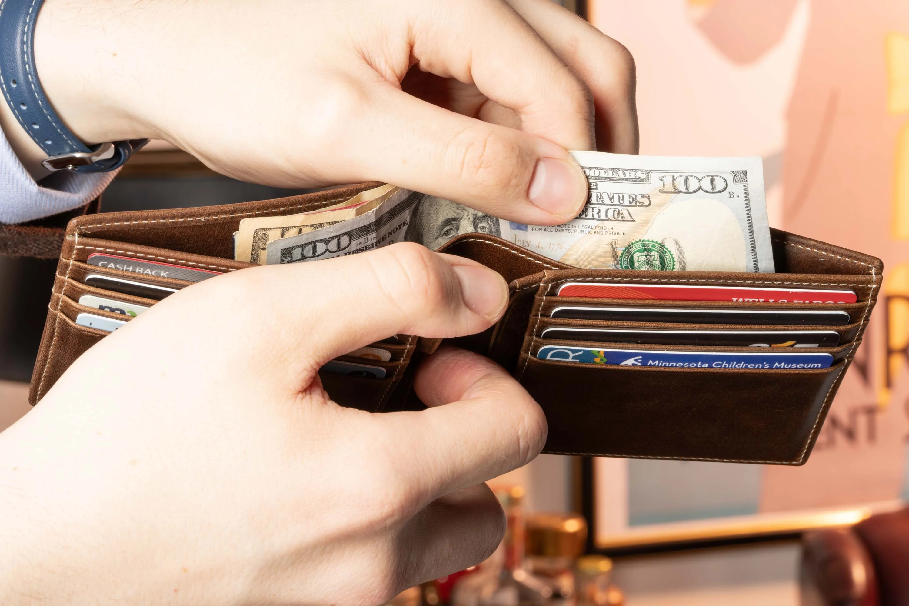 Le Grand 10 Card Antique Mahogany Leather Wallet - Image 15