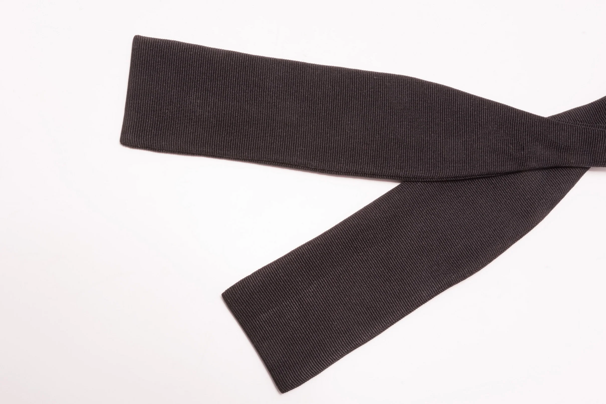 Black Batwing Silk Faille Grosgrain Bow Tie - Image 9