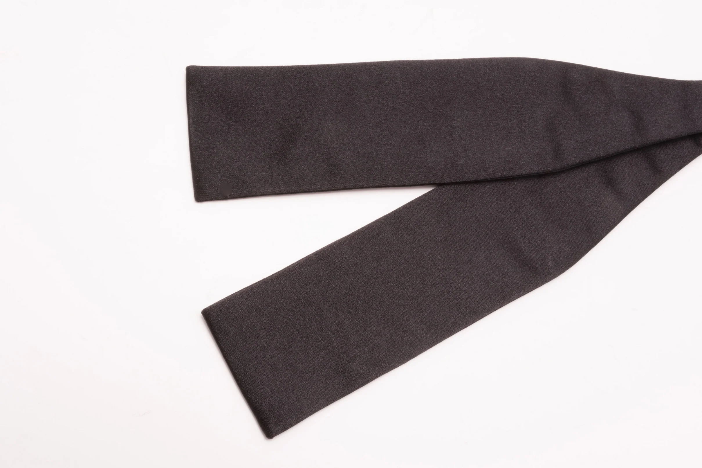 Black Batwing Silk Satin Bow Tie - Image 6