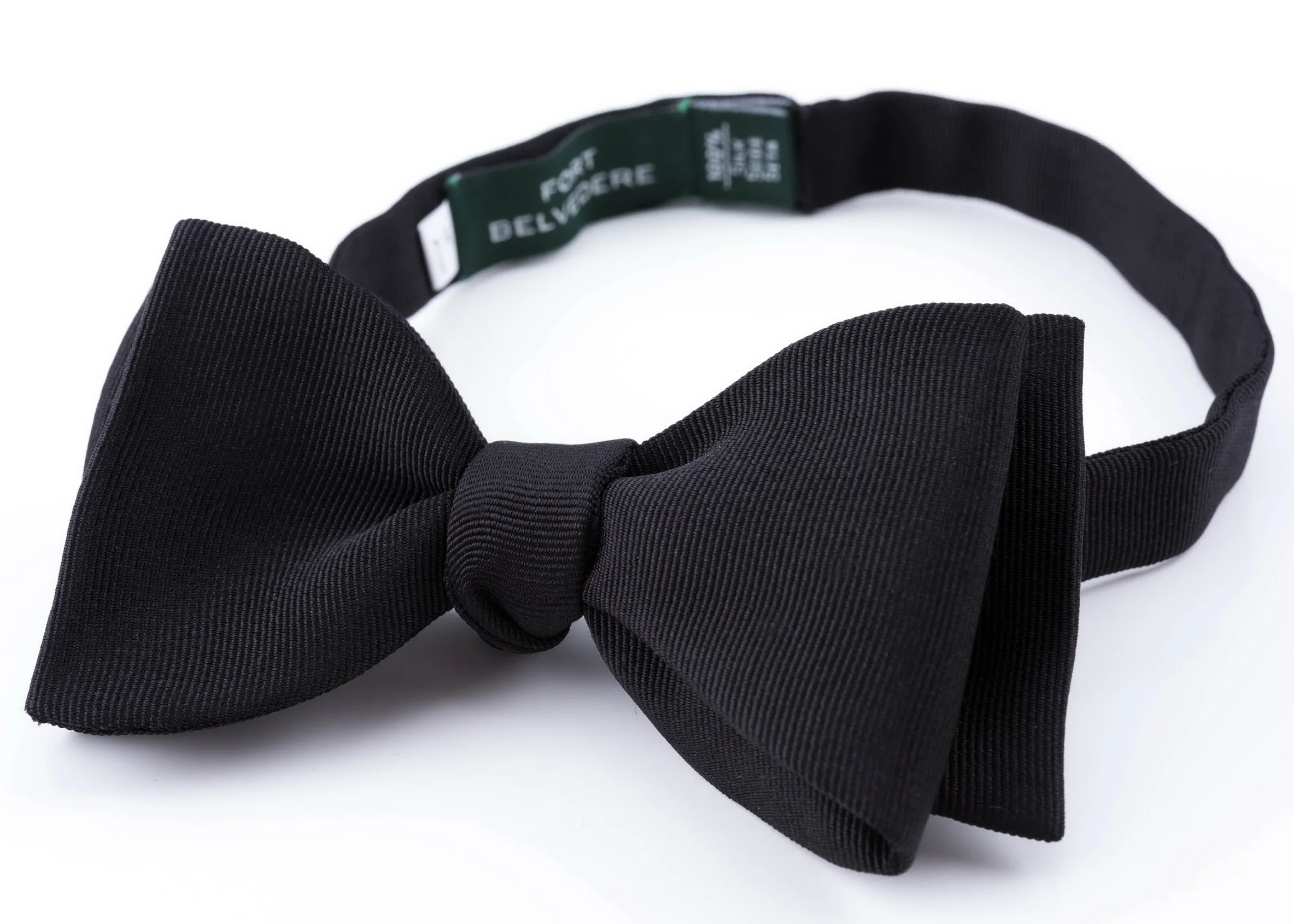 Black Butterfly Silk Faille Grosgrain Bow Tie - Image 11