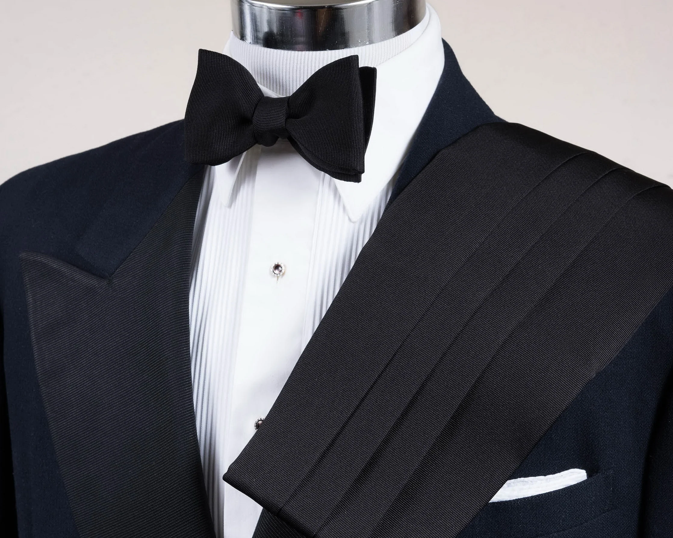 Black Butterfly Silk Faille Grosgrain Bow Tie - Image 9