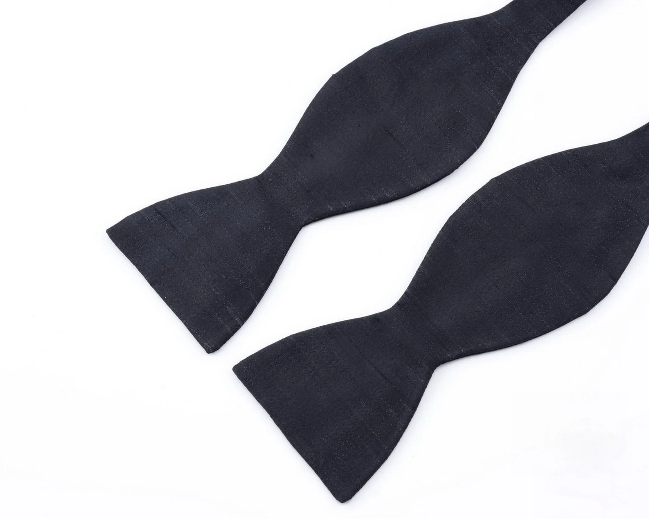 Black Butterfly Silk Shantung Bow Tie - Image 4