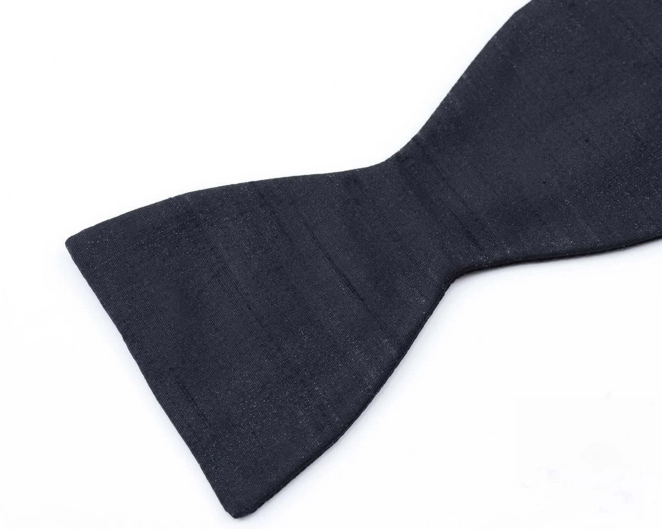 Black Butterfly Silk Shantung Bow Tie - Image 5