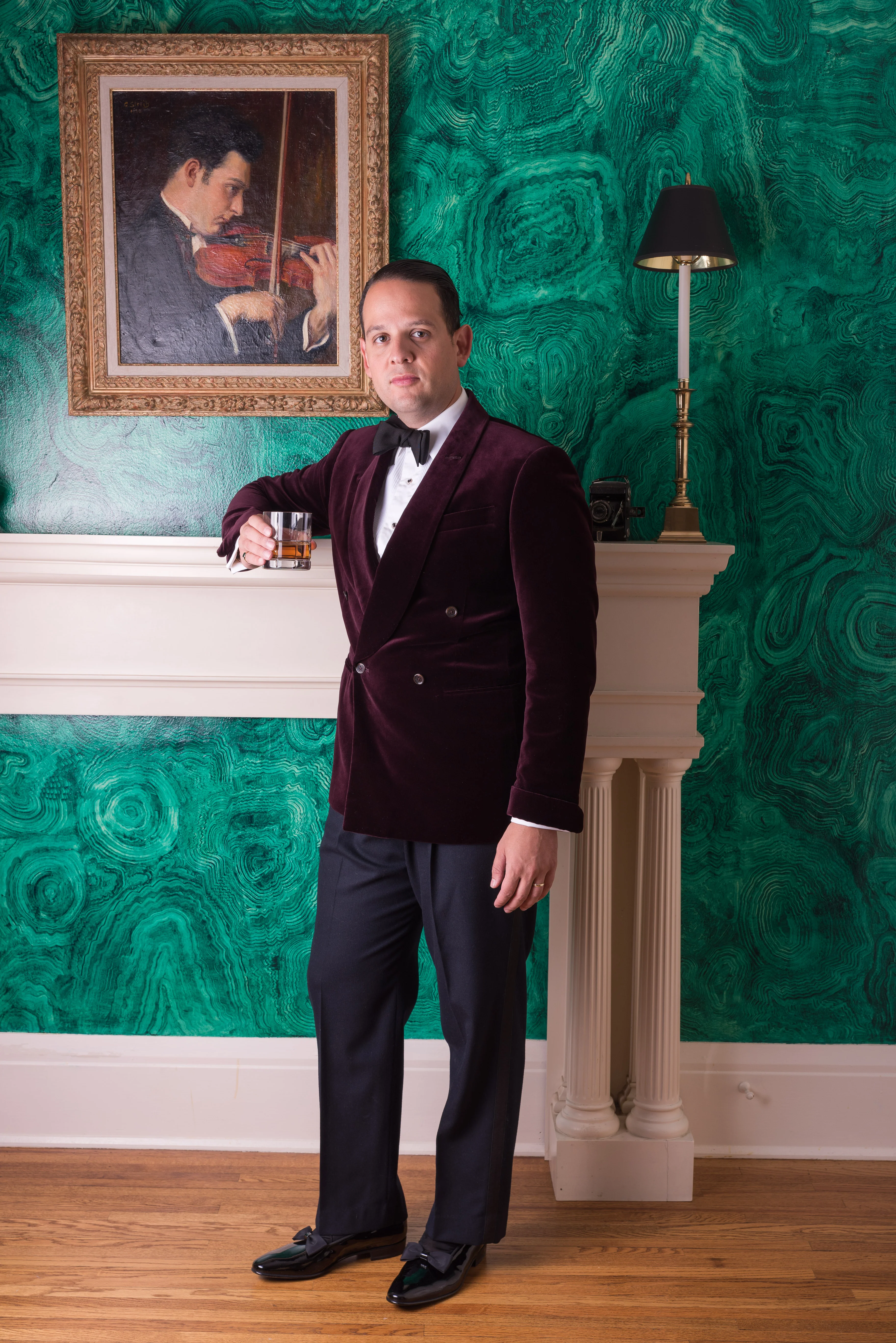 Black Silk Satin Butterfly Self-Tie Bow Tie - Image 7