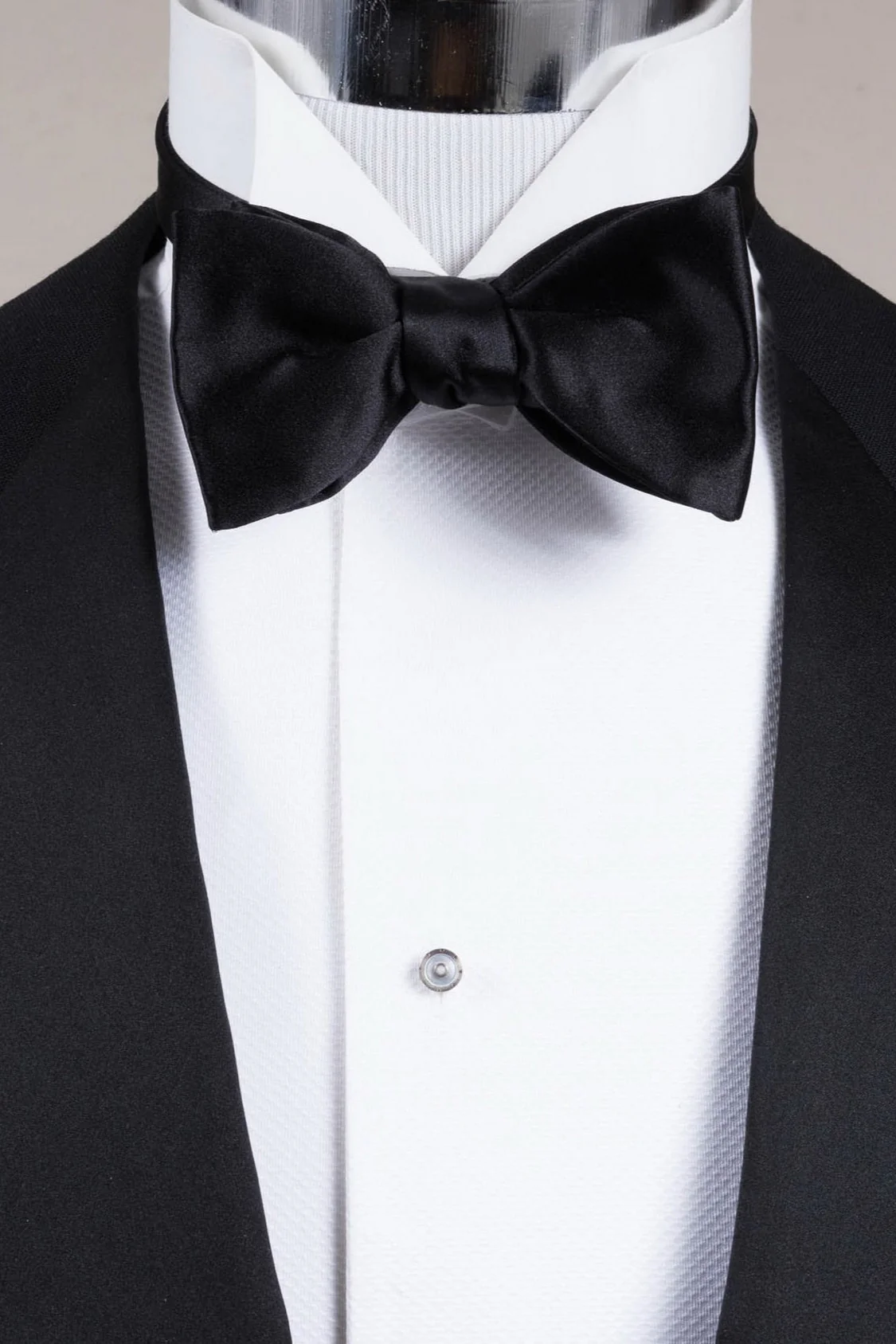 Black Silk Satin Butterfly Self-Tie Bow Tie - Image 8