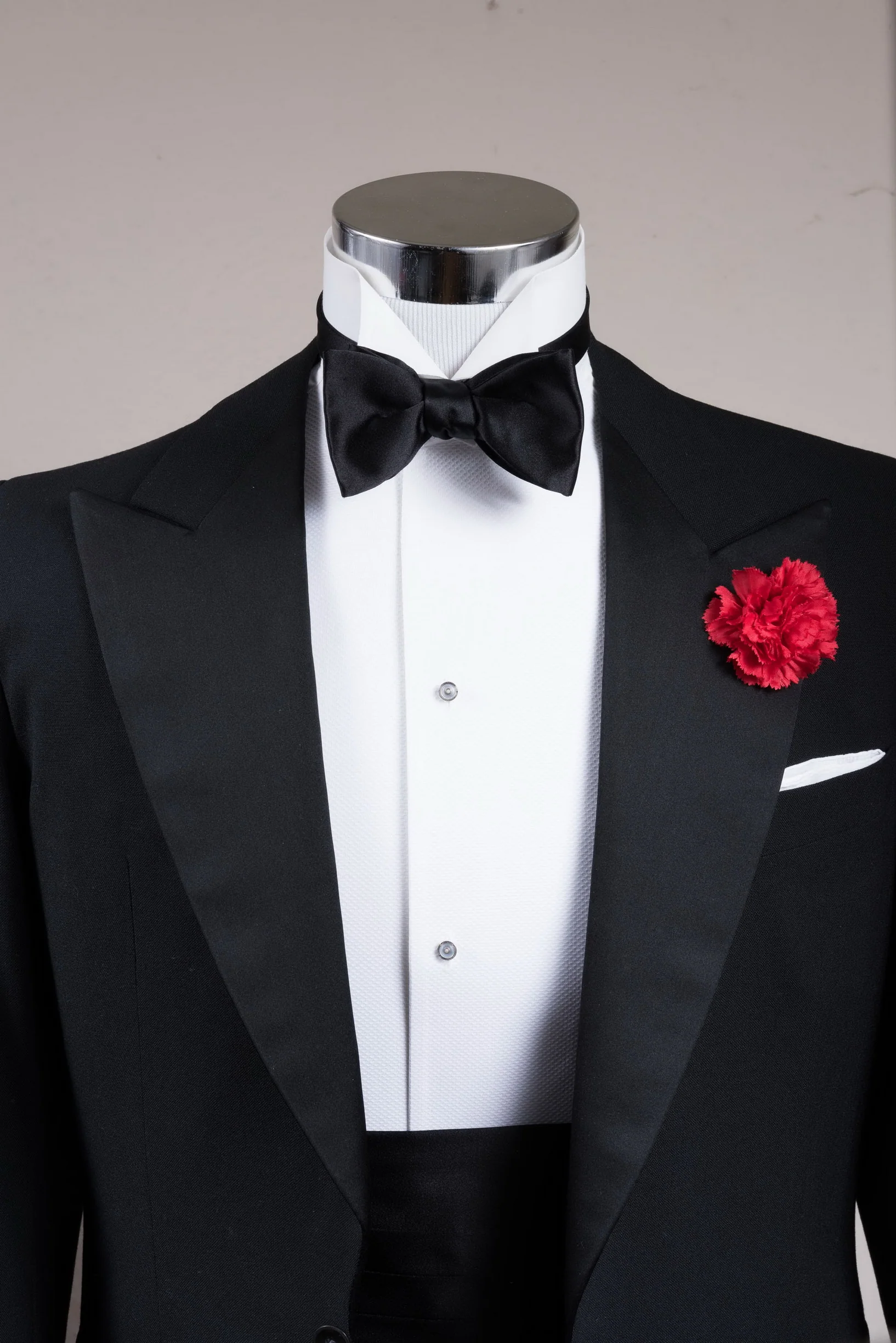 Black Silk Satin Butterfly Self-Tie Bow Tie - Image 9