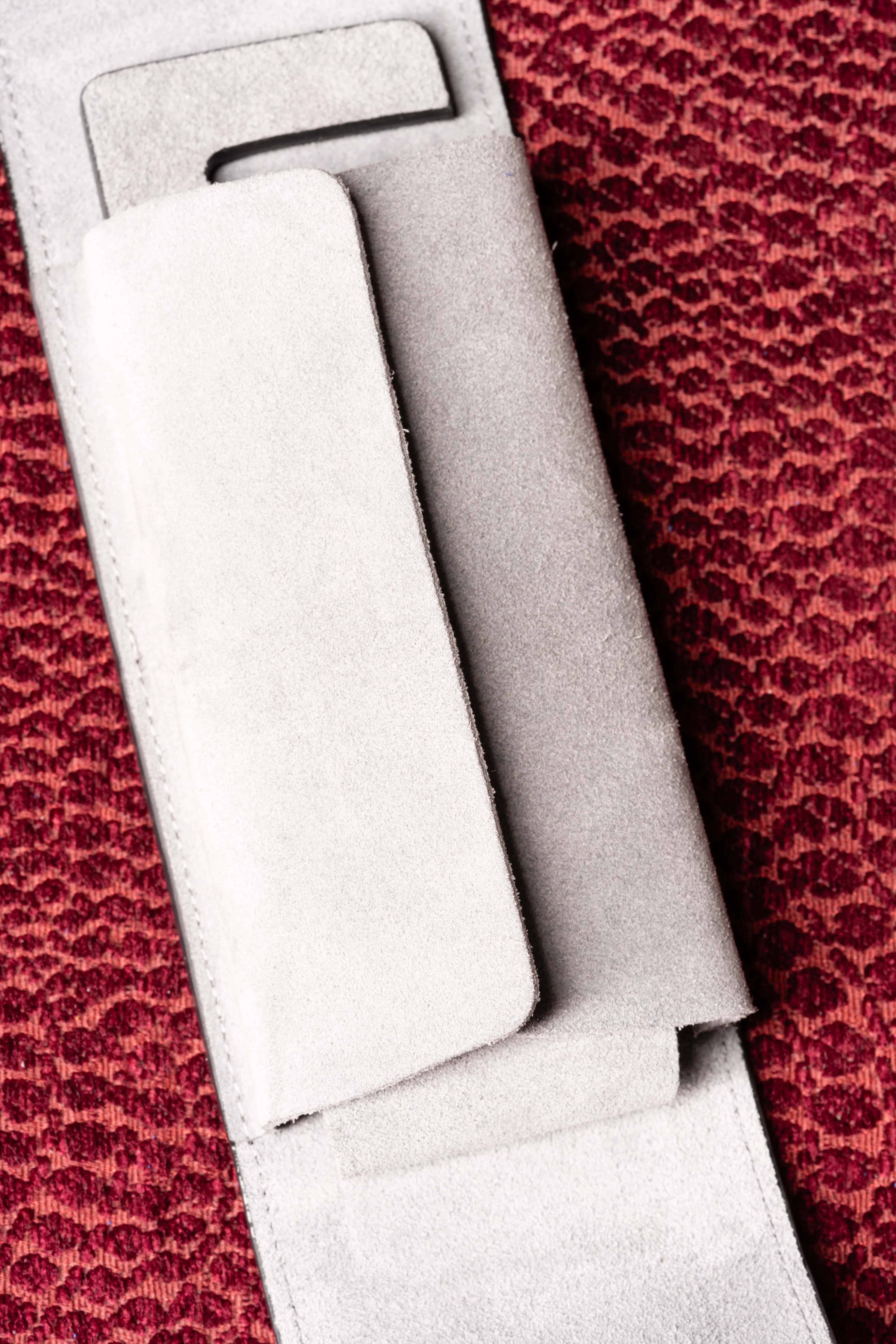 Black Togo & Gray Suede Leather Watch Case - Image 10