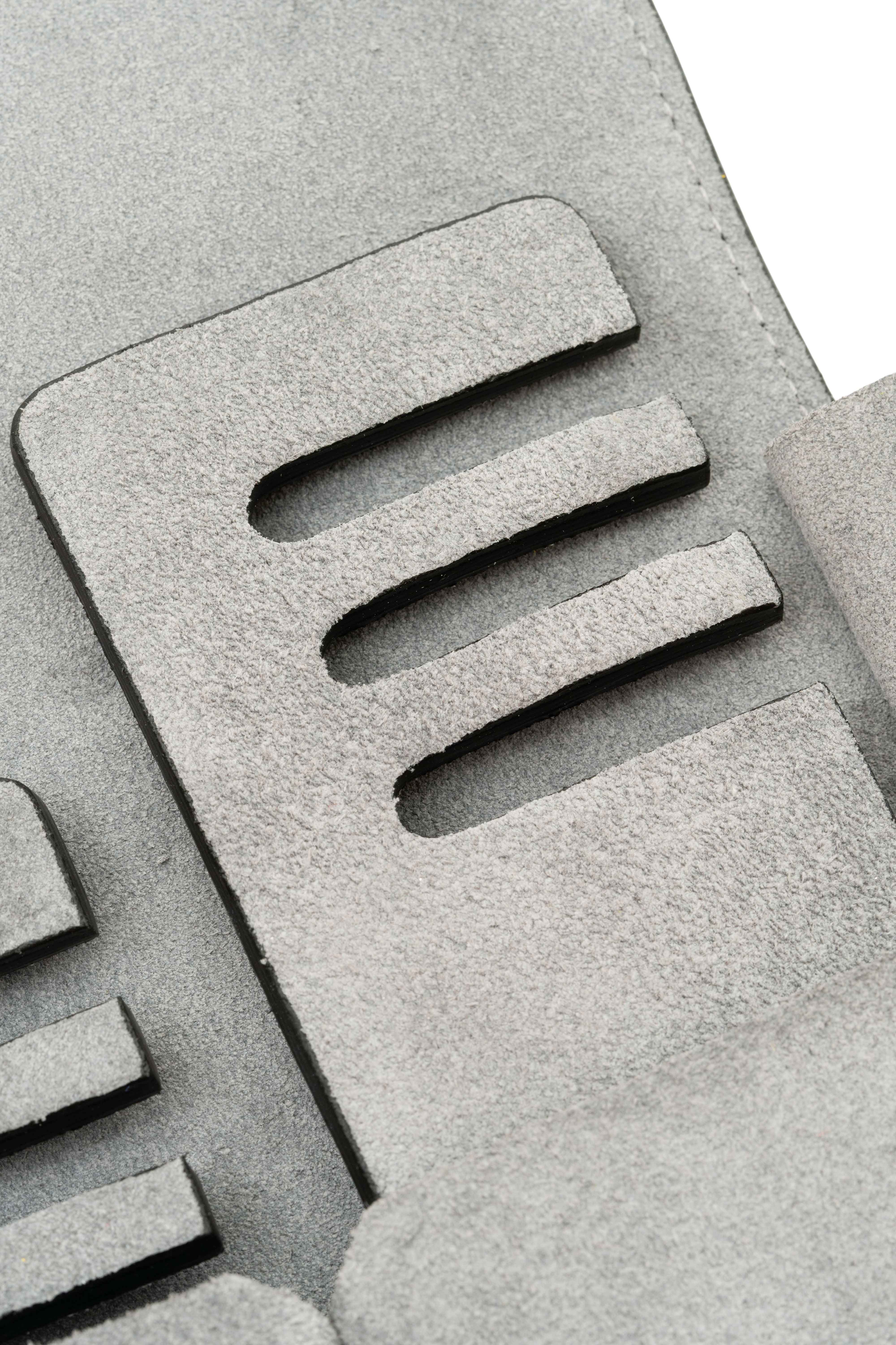 Black Togo & Gray Suede Leather Watch Case - Image 18