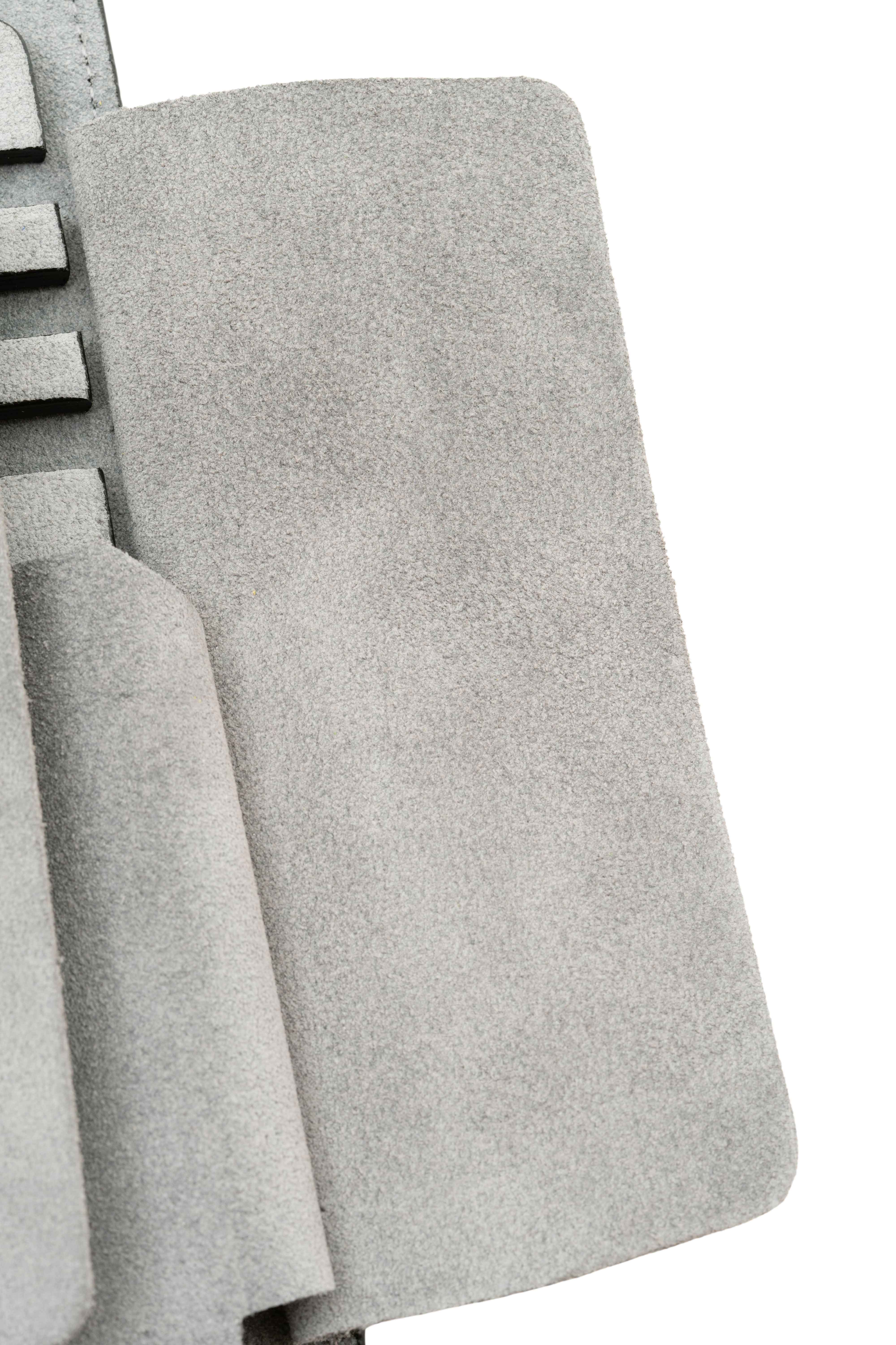 Black Togo & Gray Suede Leather Watch Case - Image 19