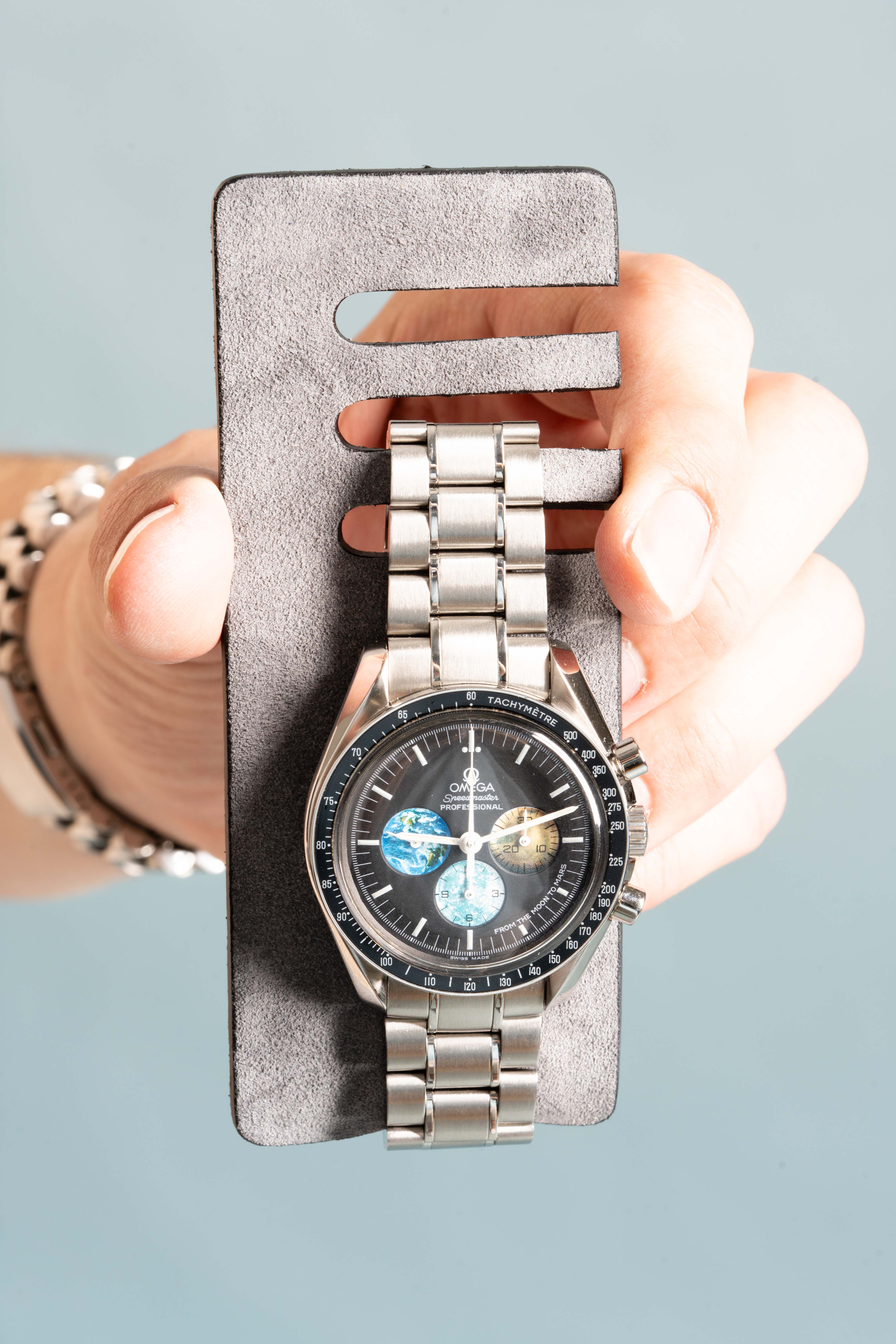 Black Togo & Gray Suede Leather Watch Case - Image 23