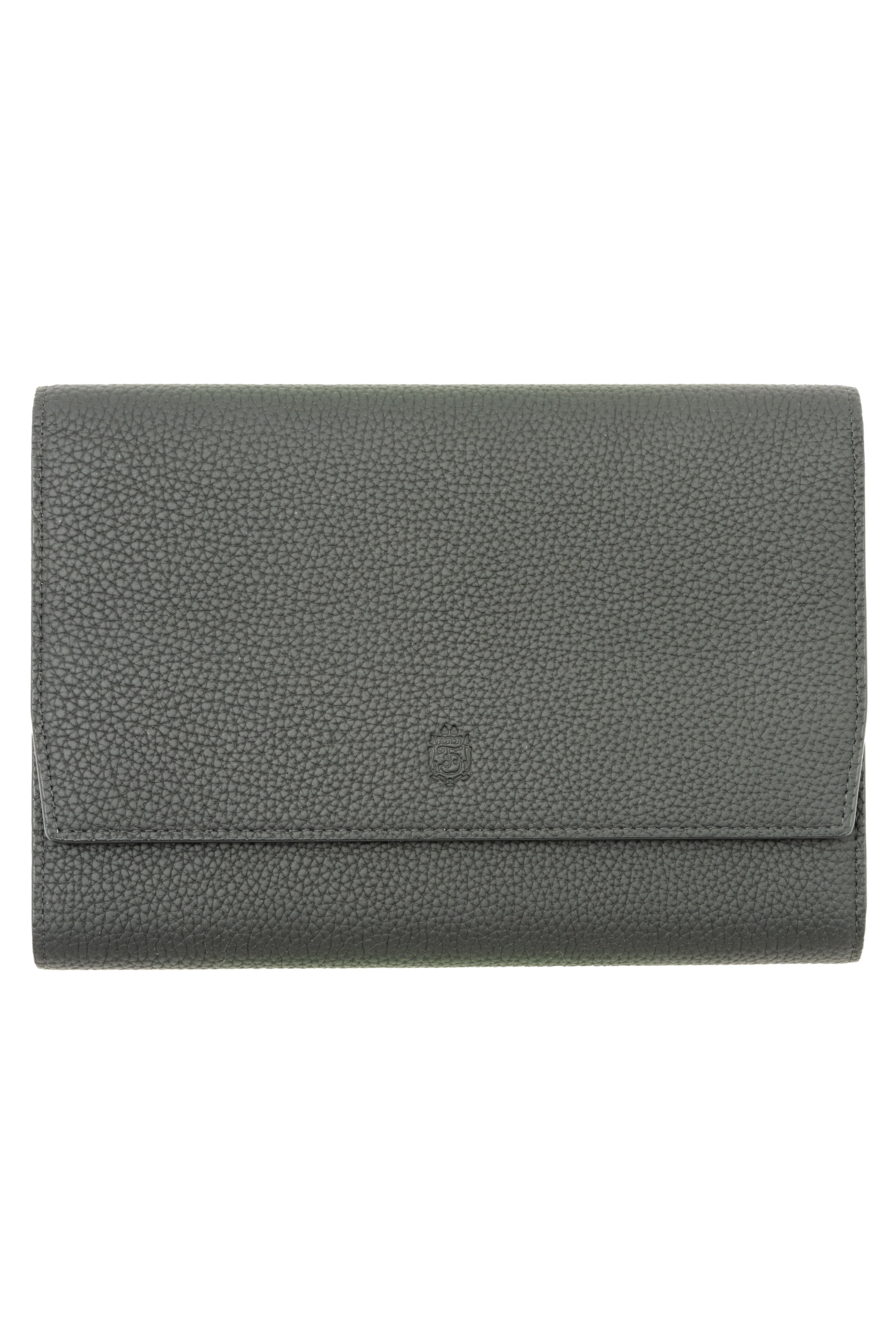 Black Togo & Gray Suede Leather Watch Case - Image 3