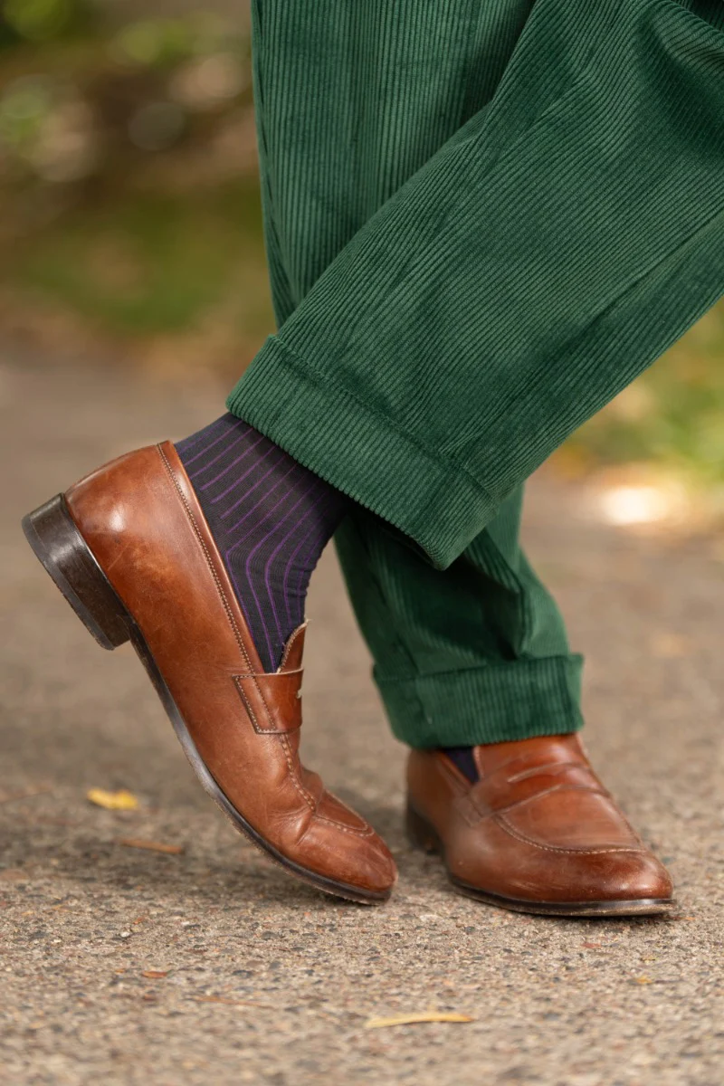 British Racing Green Stancliffe Corduroy Trousers - Image 3