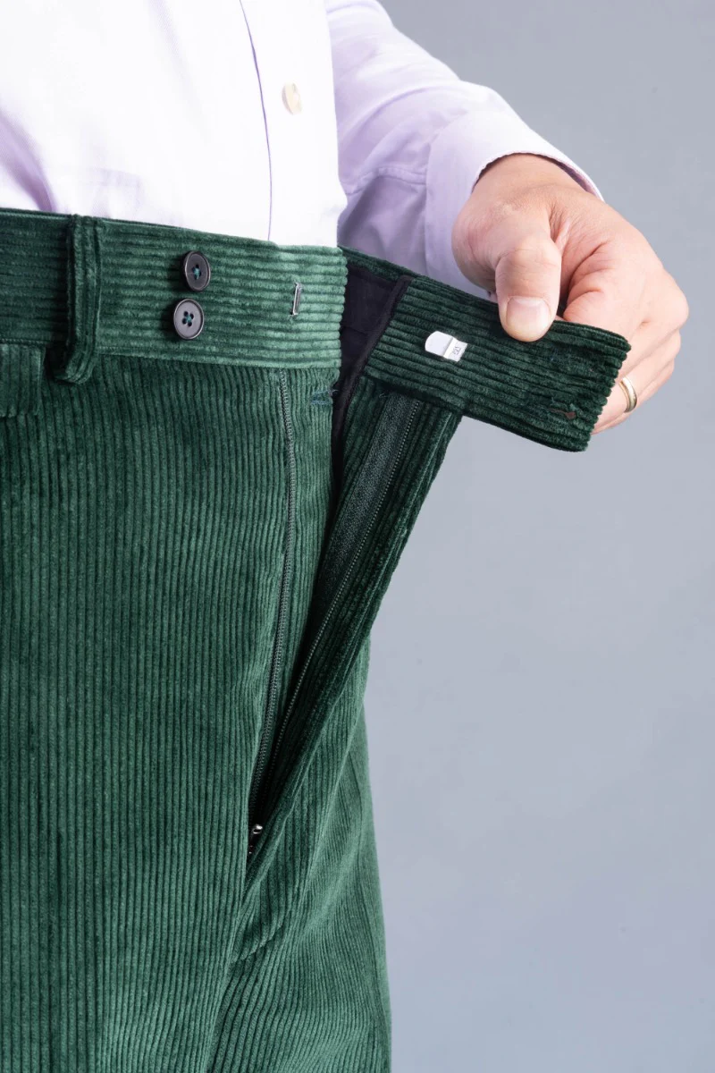 British Racing Green Stancliffe Corduroy Trousers - Image 5