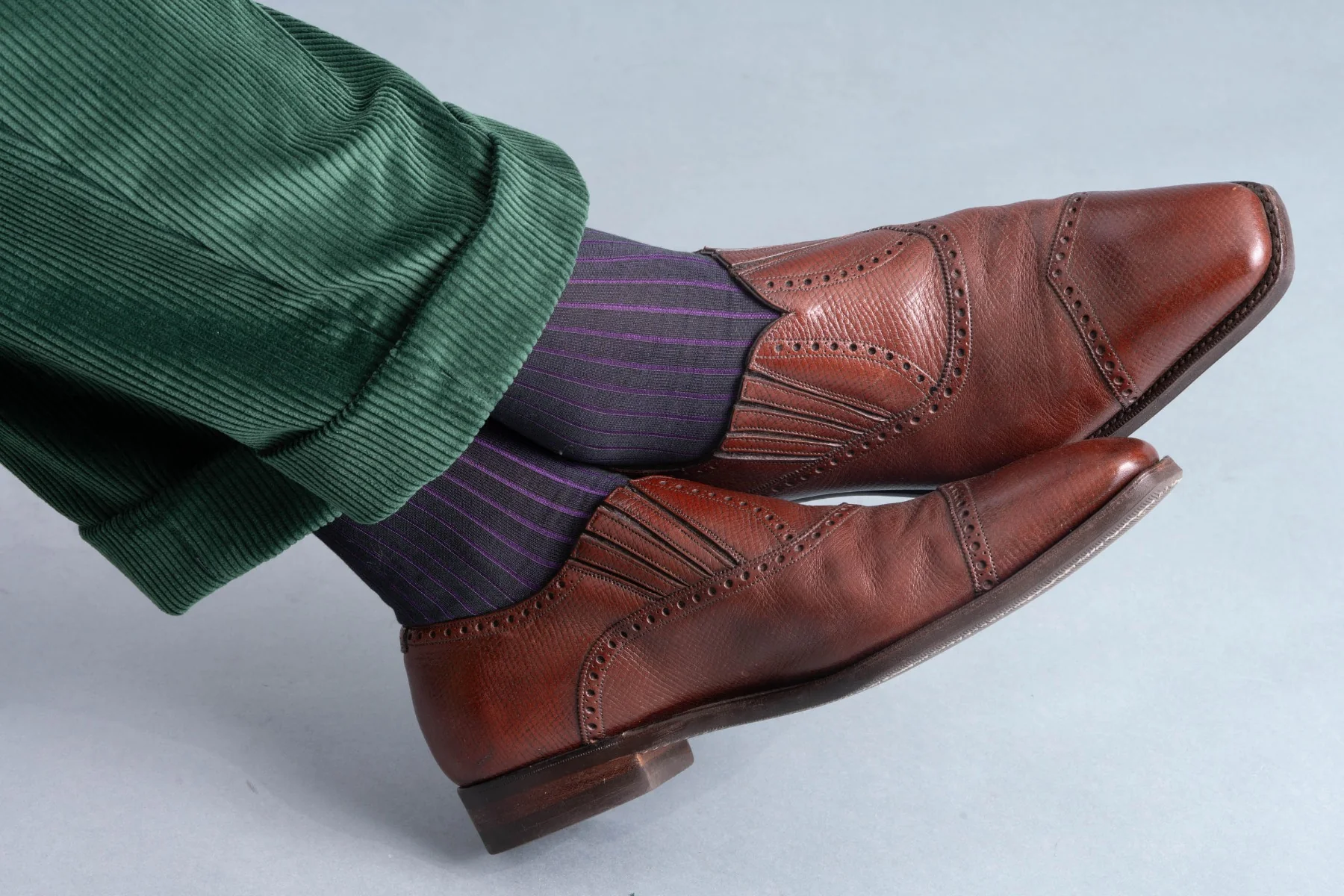 British Racing Green Stancliffe Corduroy Trousers - Image 9