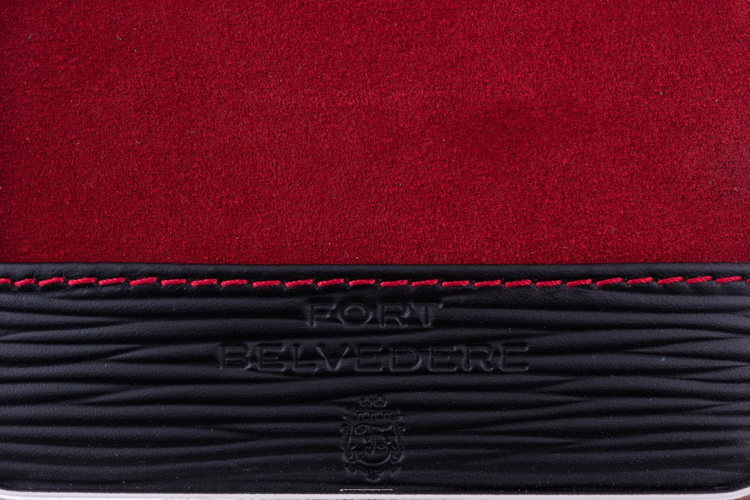 Black & Red Leather Business Card Case - Image 4