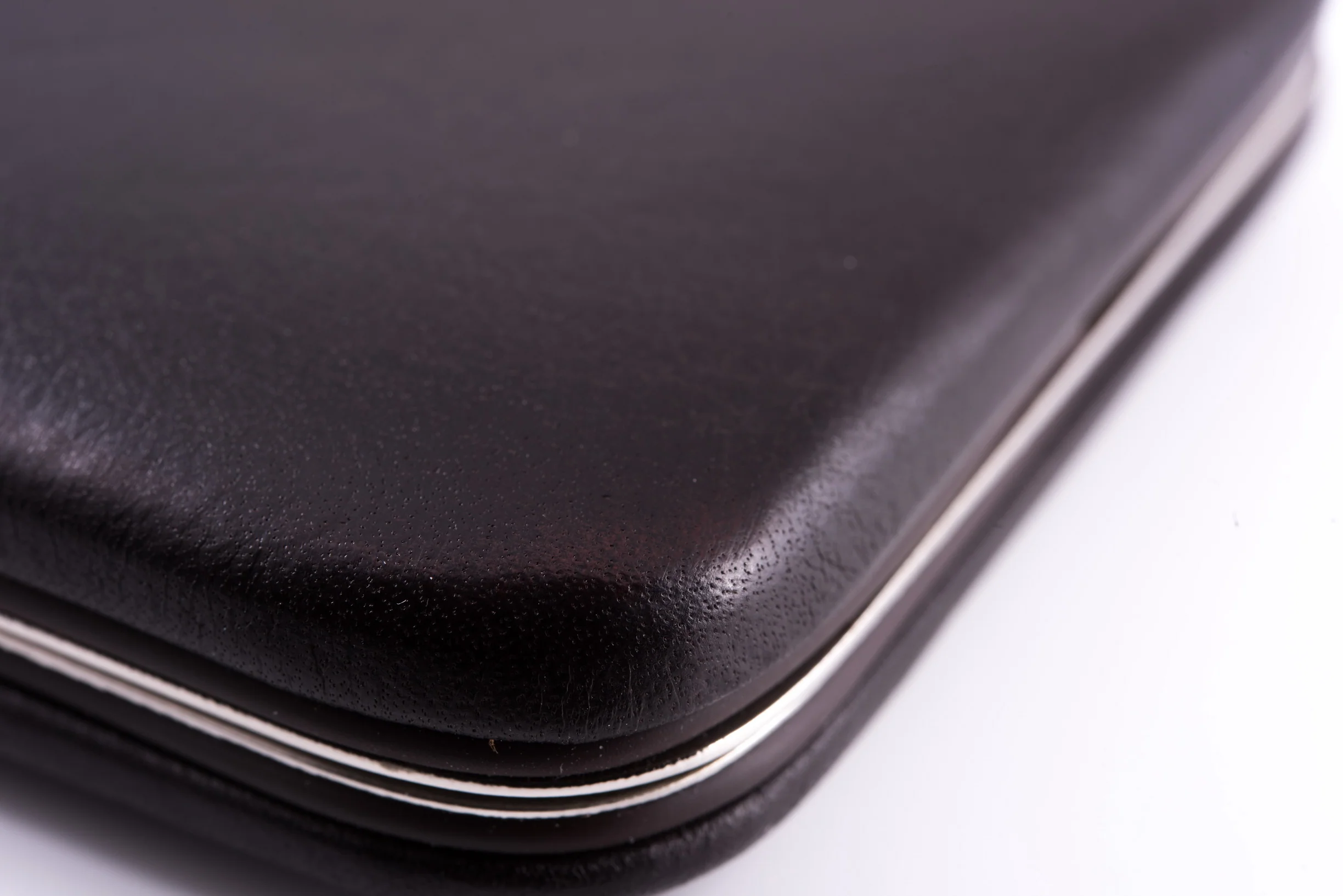 Oxblood & Turquoise Leather Business Card Case - Image 6