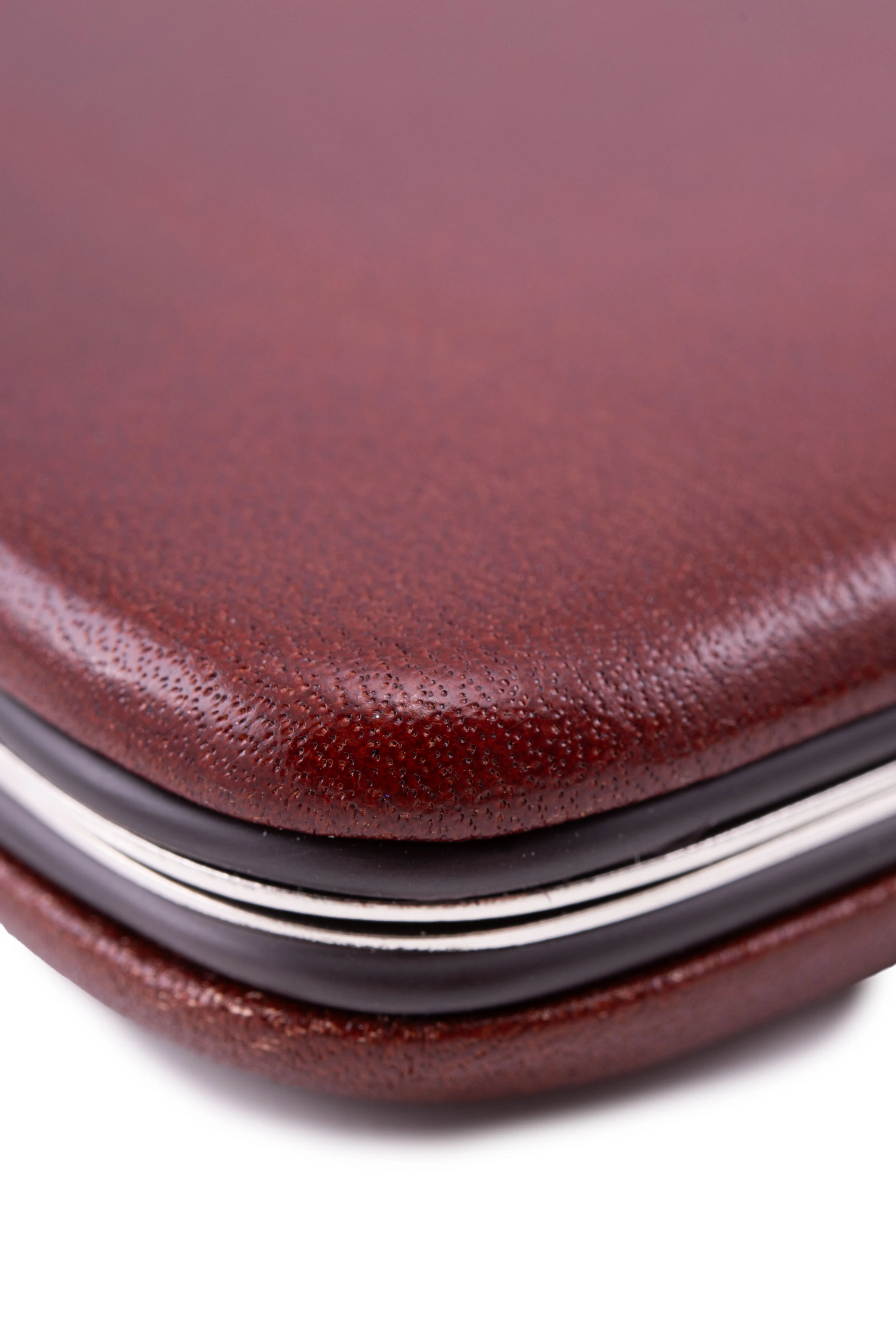 Whisky Brown & Blue Leather Business Card Case - Image 5