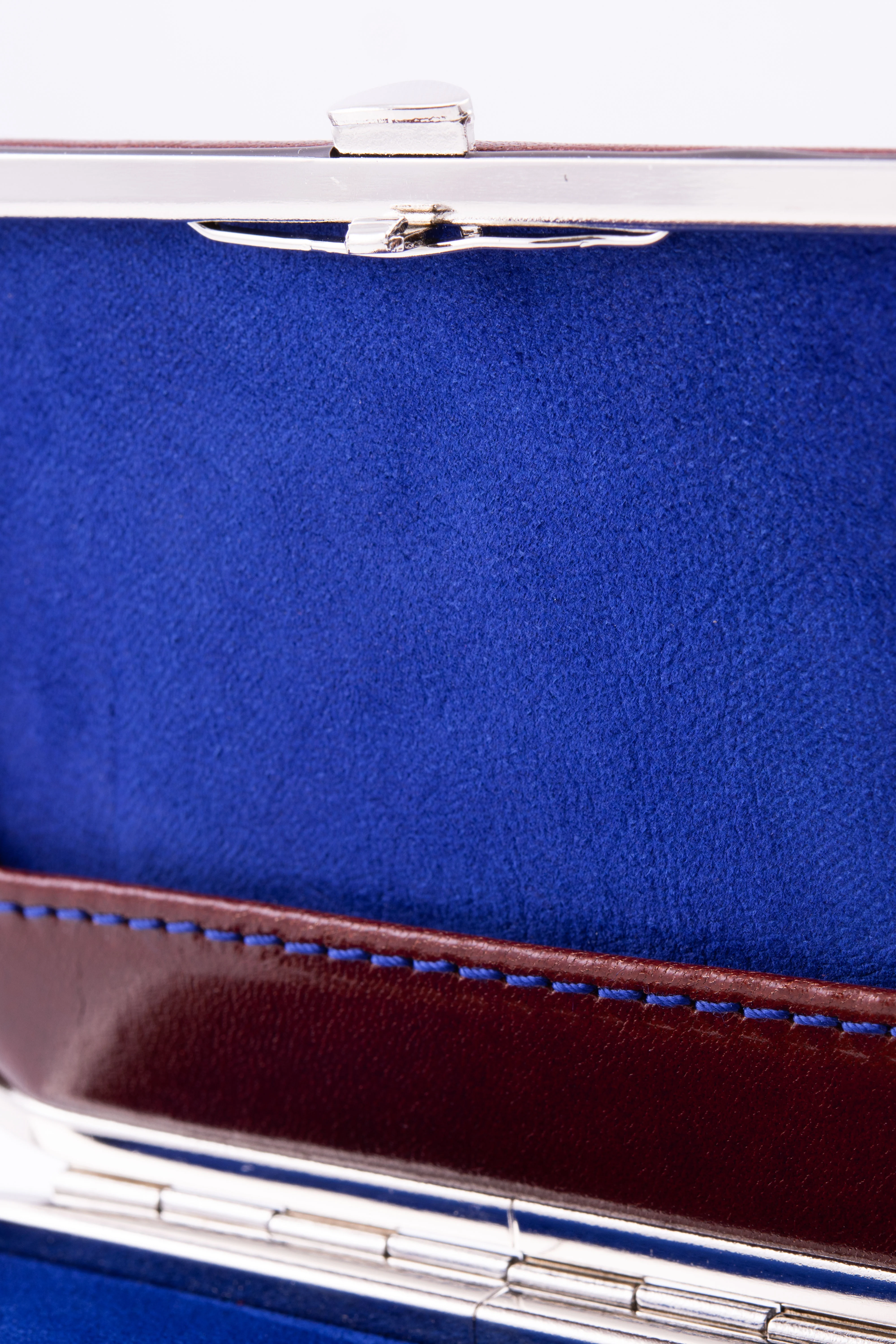 Whisky Brown & Blue Leather Business Card Case - Image 6