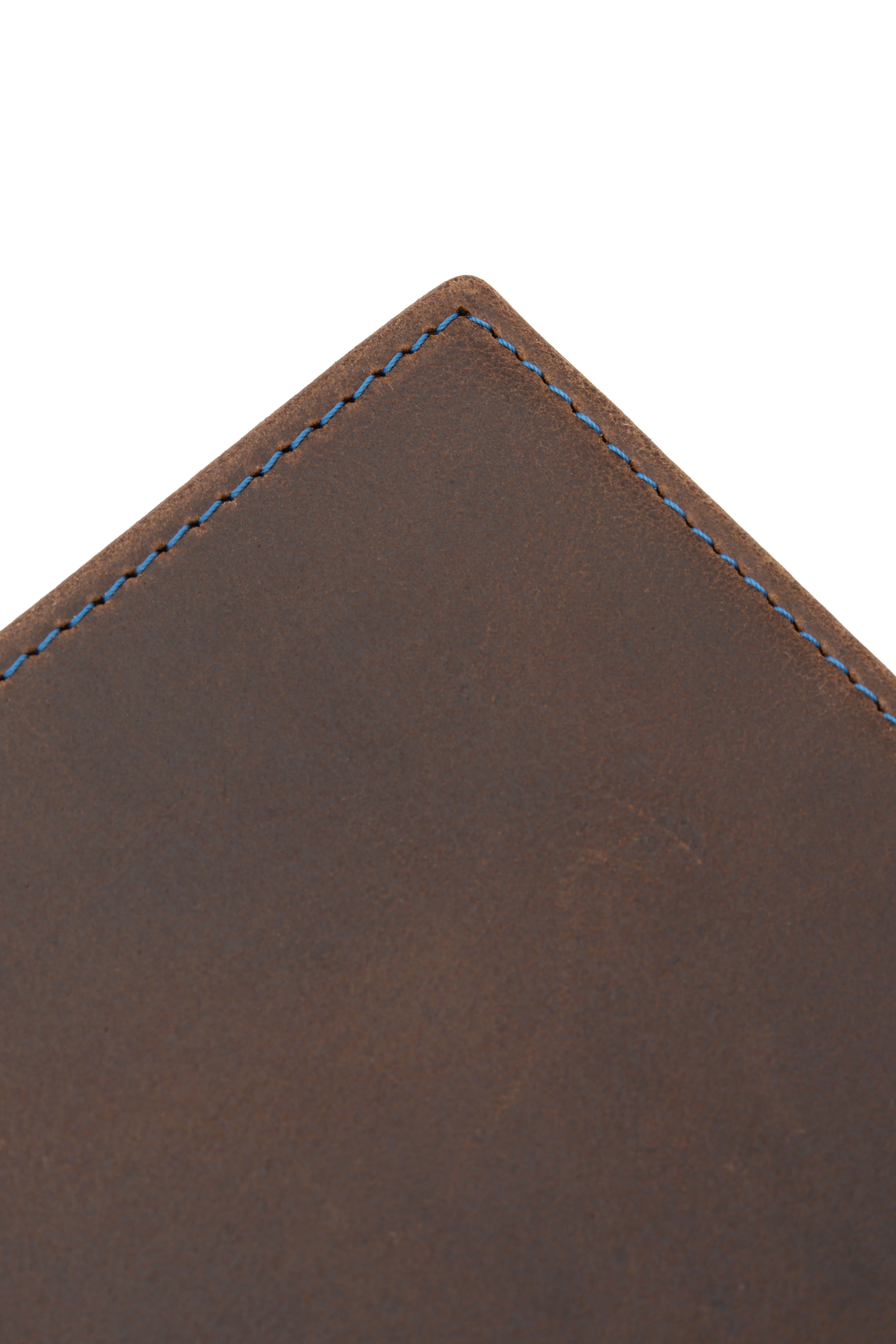 Classic 10 Card Bifold Mahogany & Blue Two Tone Leather Wallet - Image 11
