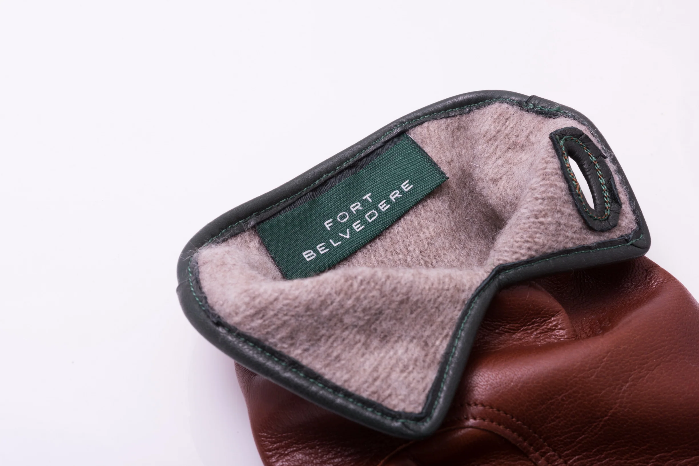 Cognac Brown Lamb Nappa Leather Dress Gloves - Image 4