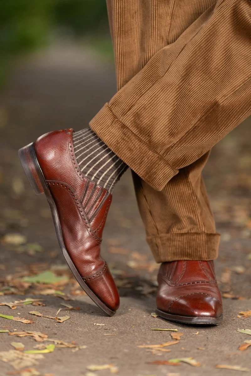 Cognac Stancliffe Corduroy Trousers - Image 3