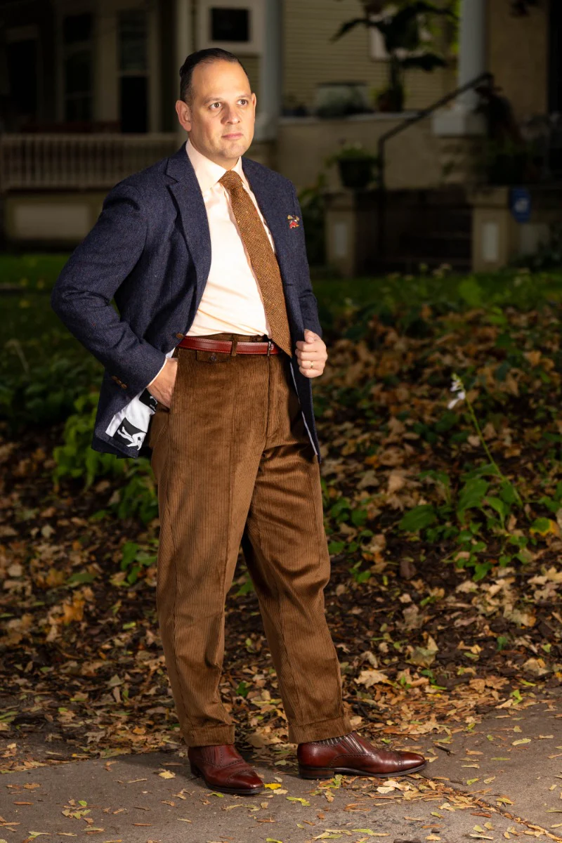 Cognac Stancliffe Corduroy Trousers - Image 4