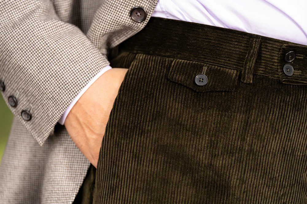 Dark Olive Stancliffe Corduroy Trousers - Image 6