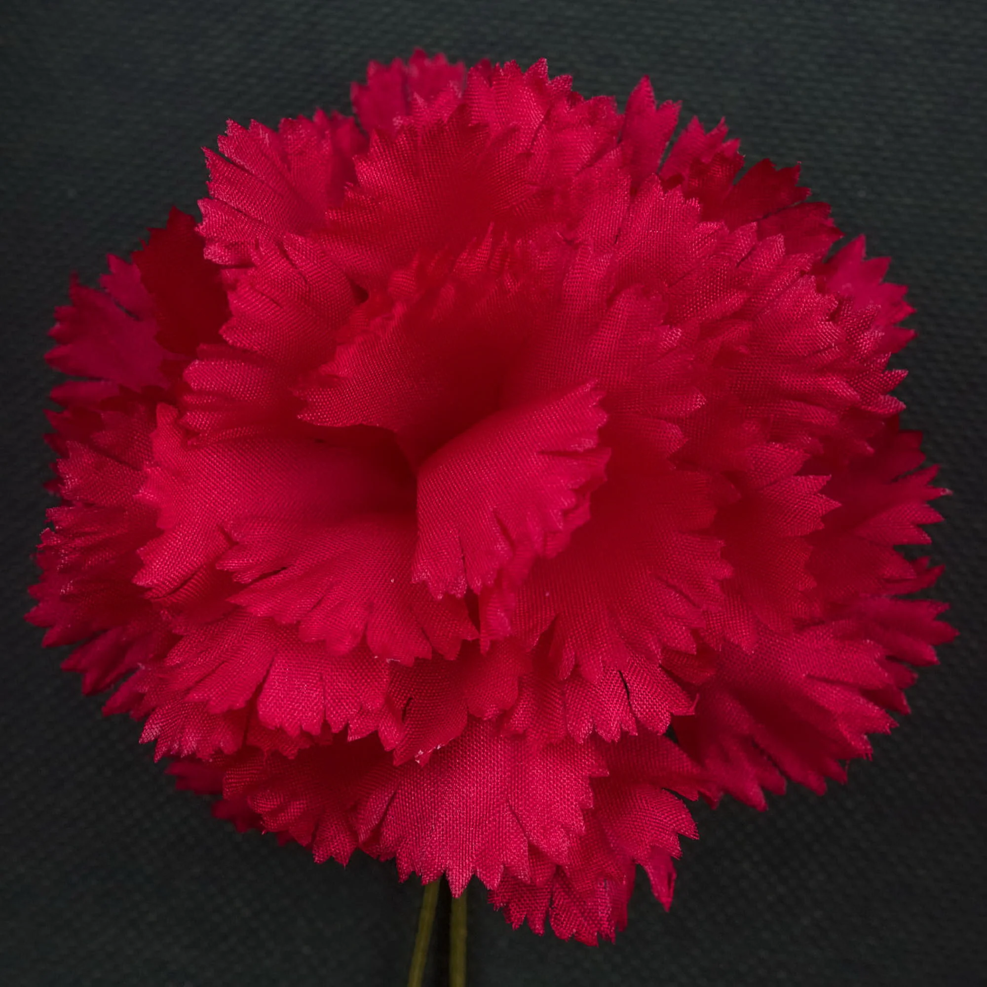 Life-Sized Dark Red Carnation Boutonnière Flower - Image 6