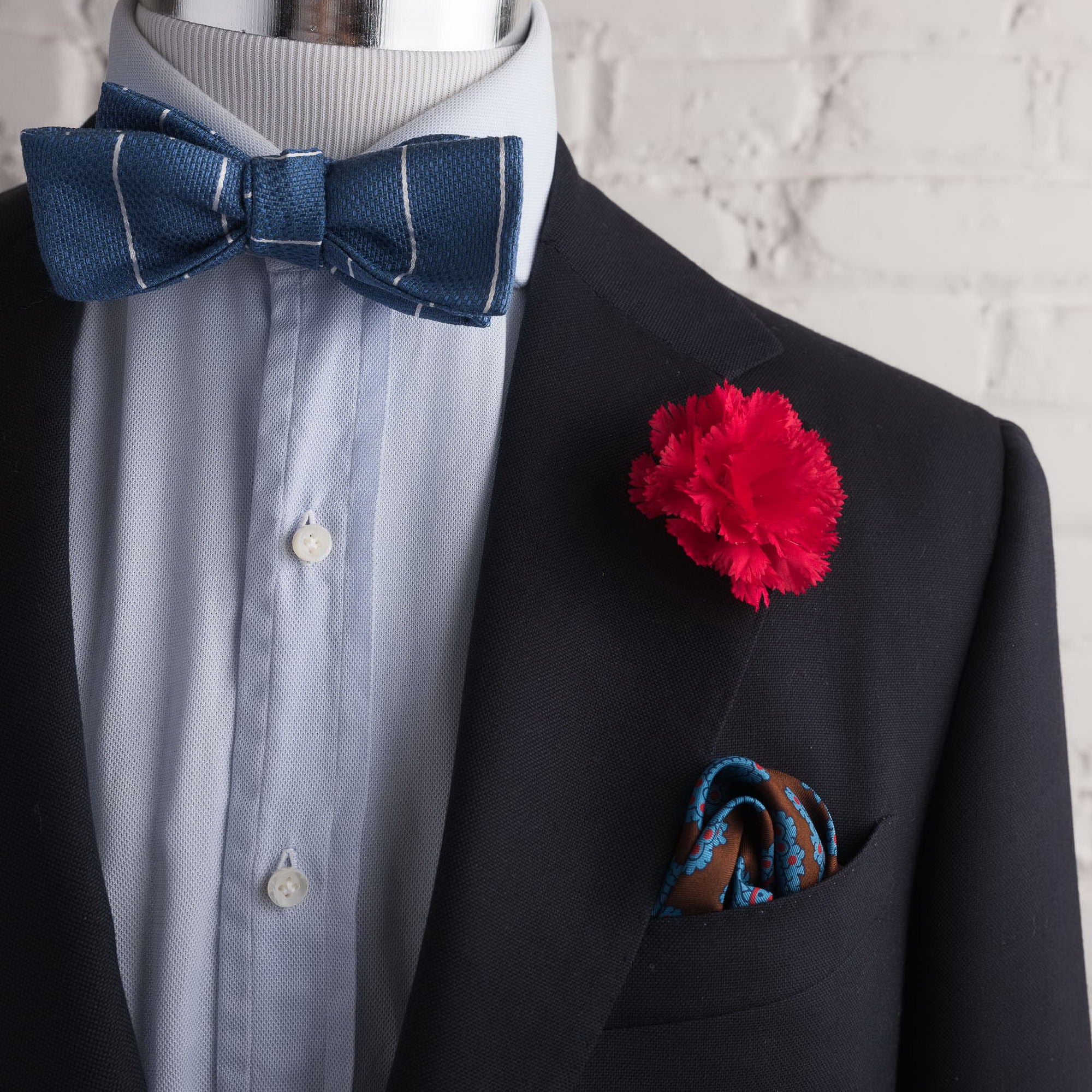 Life-Sized Dark Red Carnation Boutonnière Flower - Image 9