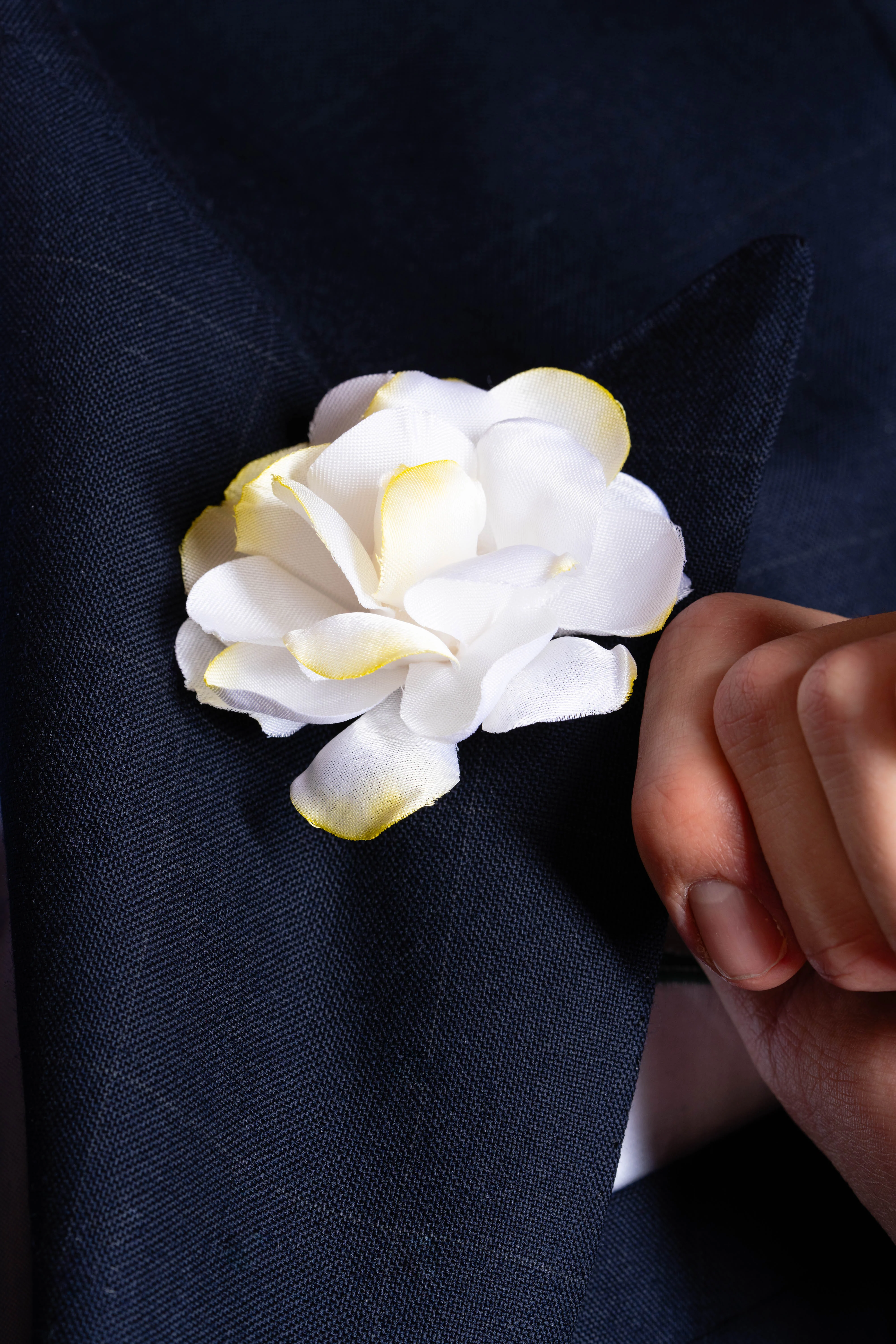 Gardenia Cream Boutonnière Flower - Image 5