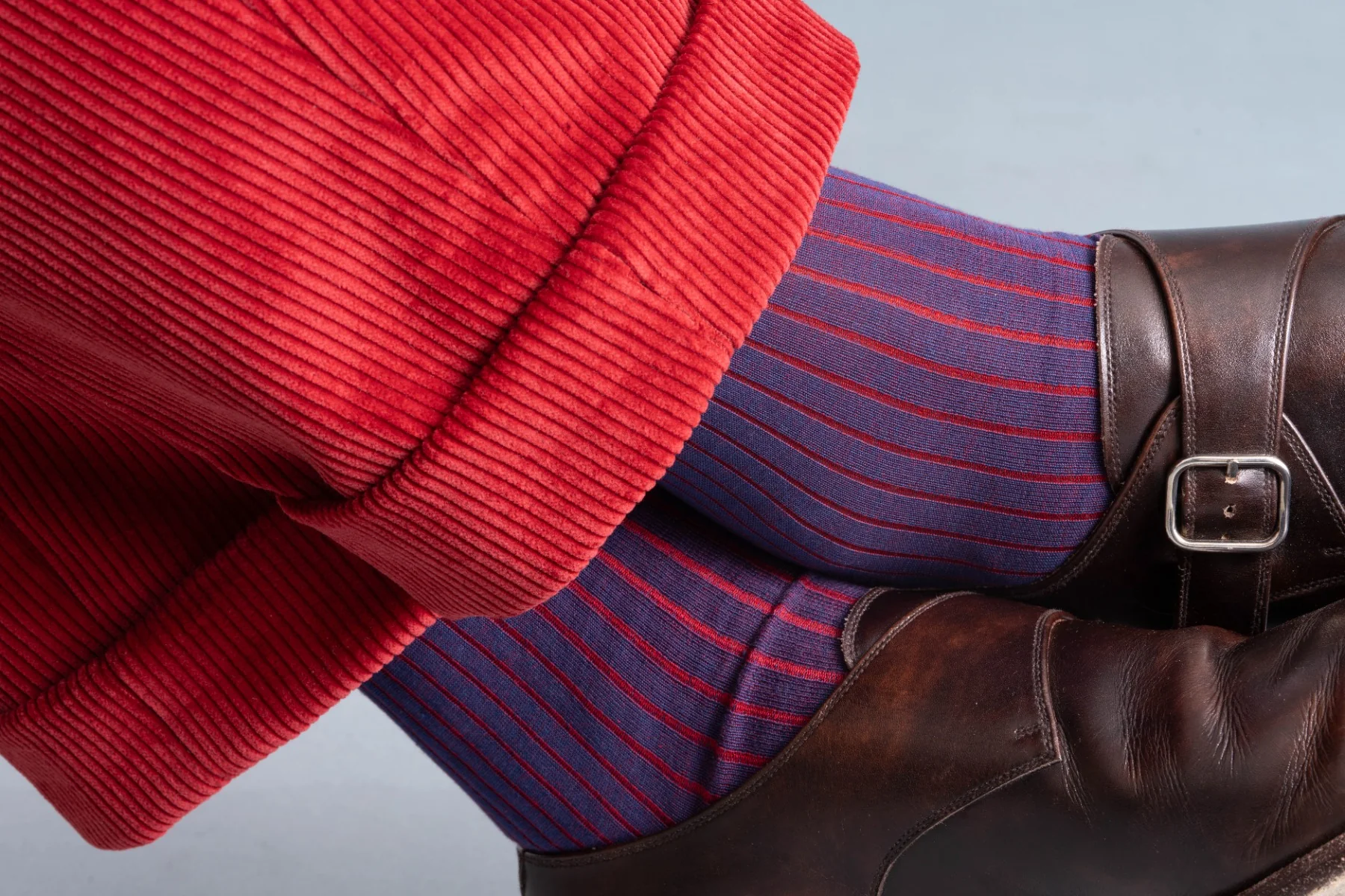 Garnet Red Stancliffe Corduroy Trousers - Image 11