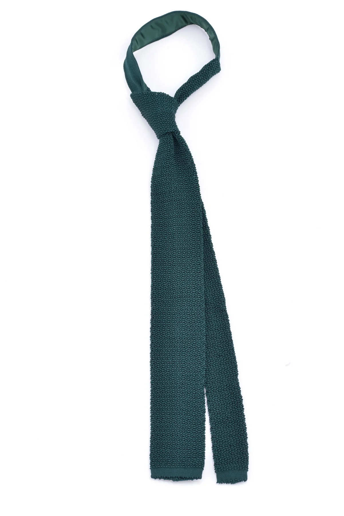 Hunter Green Silk Knit Tie - Image 3