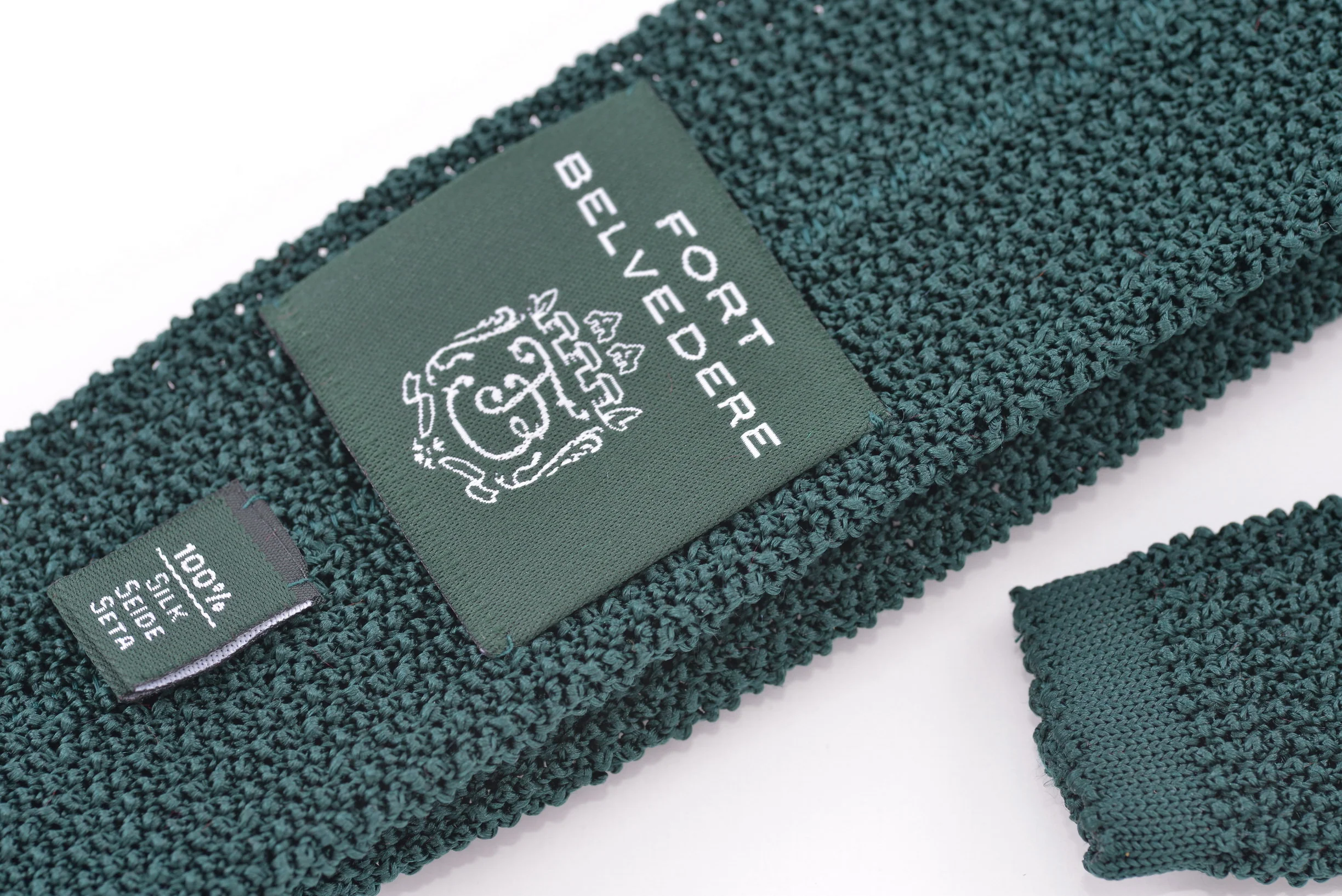 Hunter Green Silk Knit Tie - Image 4
