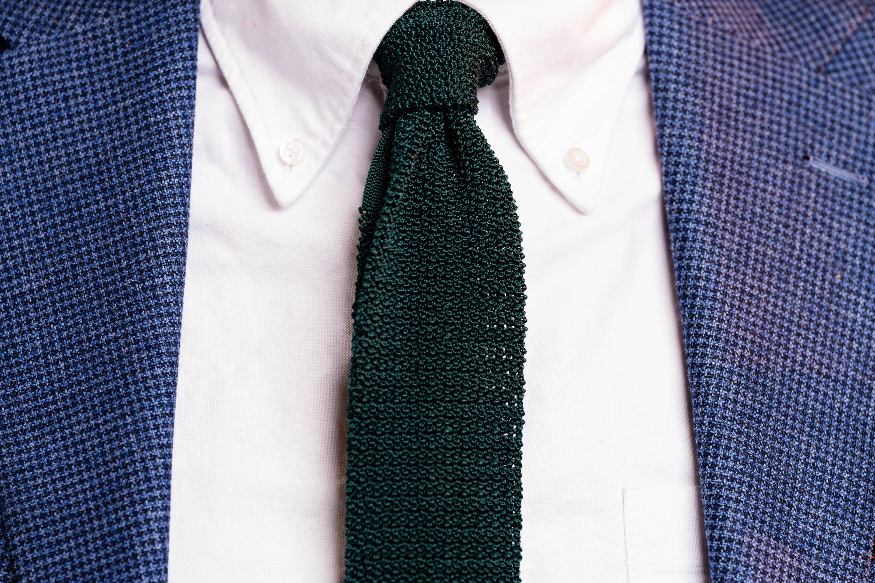 Hunter Green Silk Knit Tie - Image 6