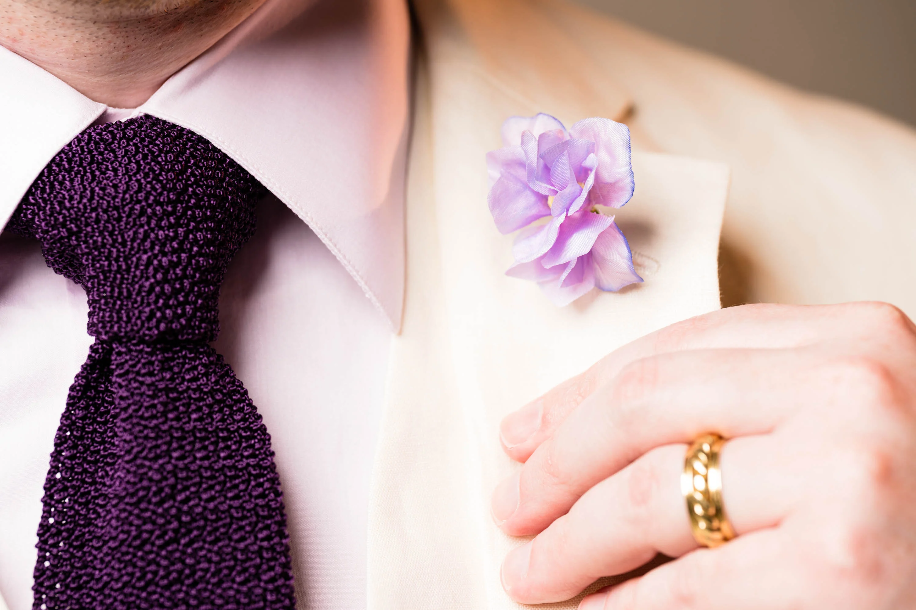 Imperial Purple Silk Knit Tie - Image 6
