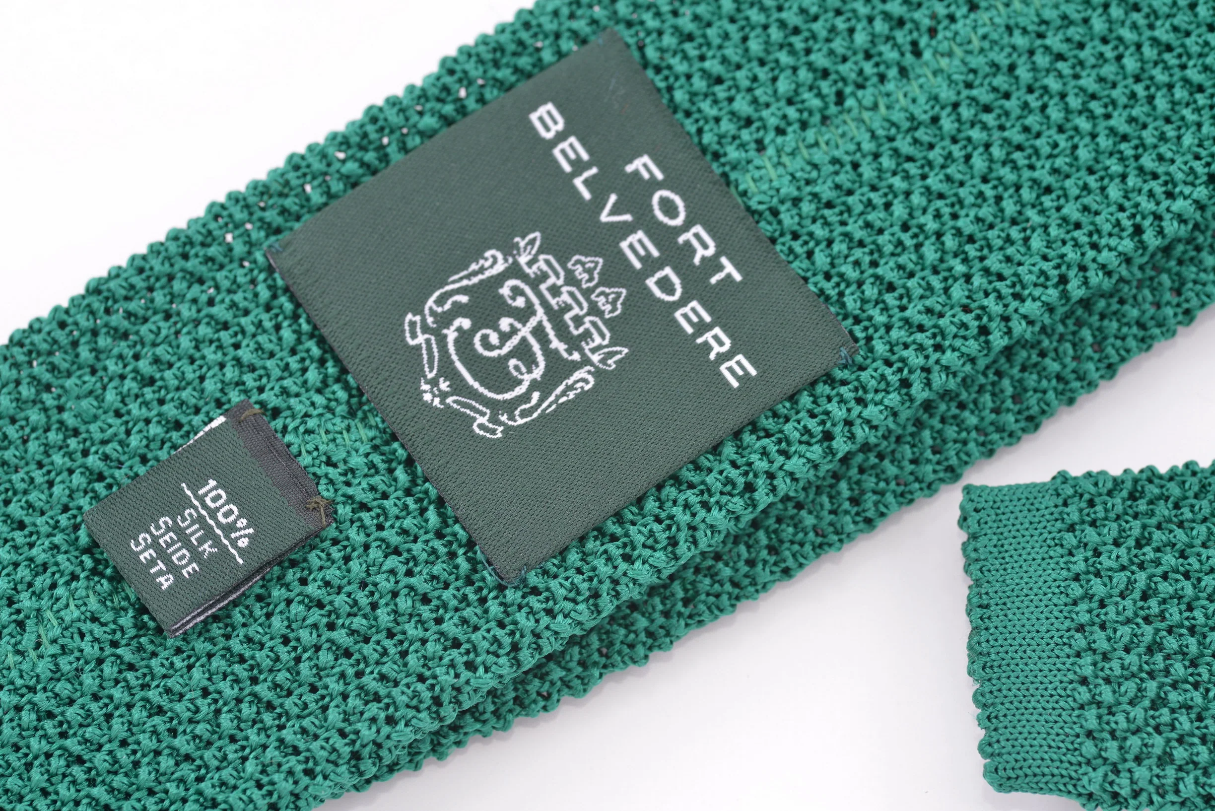 Malachite Green Silk Knit Tie - Image 4