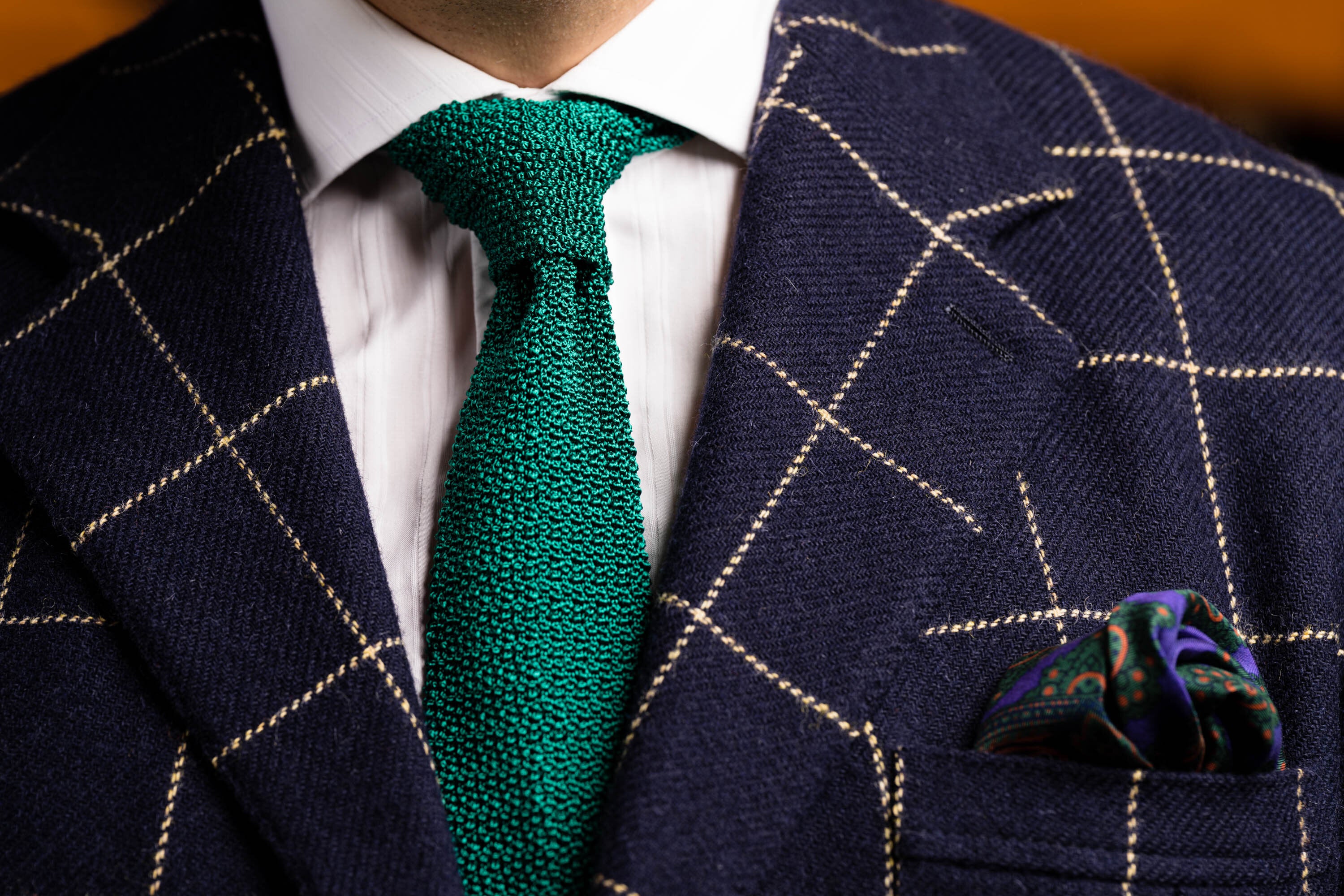 Malachite Green Silk Knit Tie - Image 6