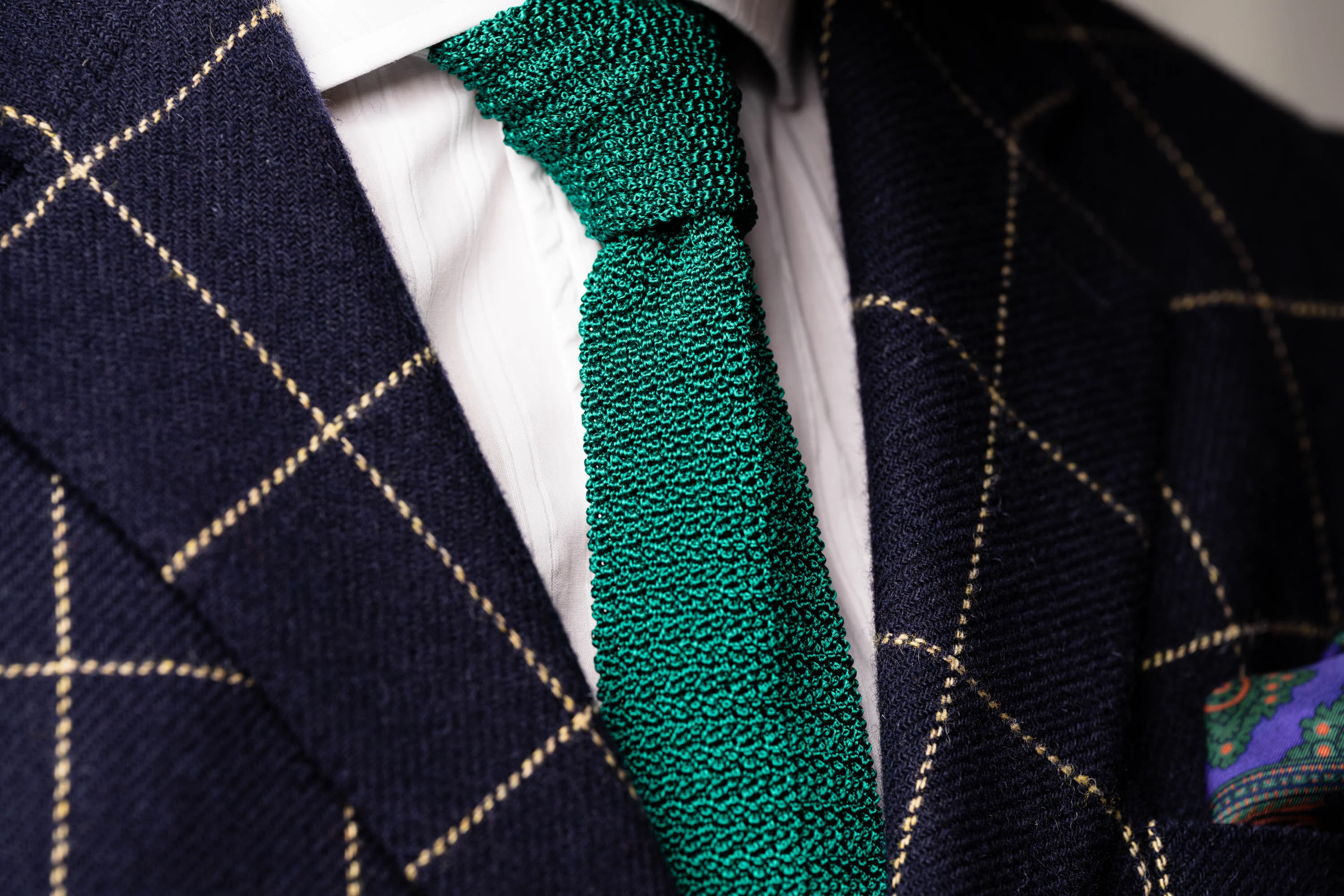Malachite Green Silk Knit Tie - Image 8