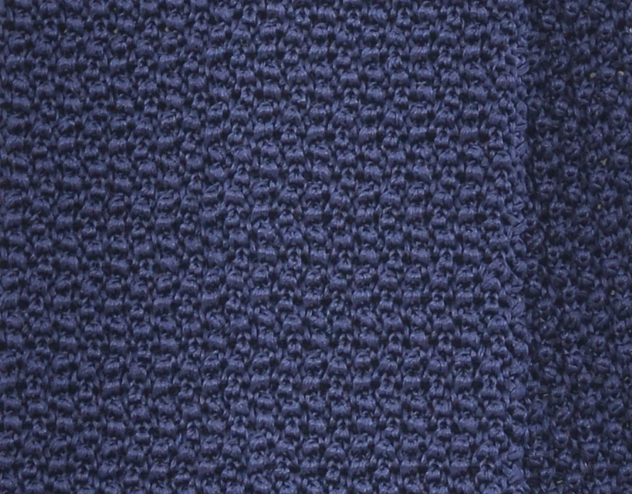 Navy Silk Knit Tie - Image 5