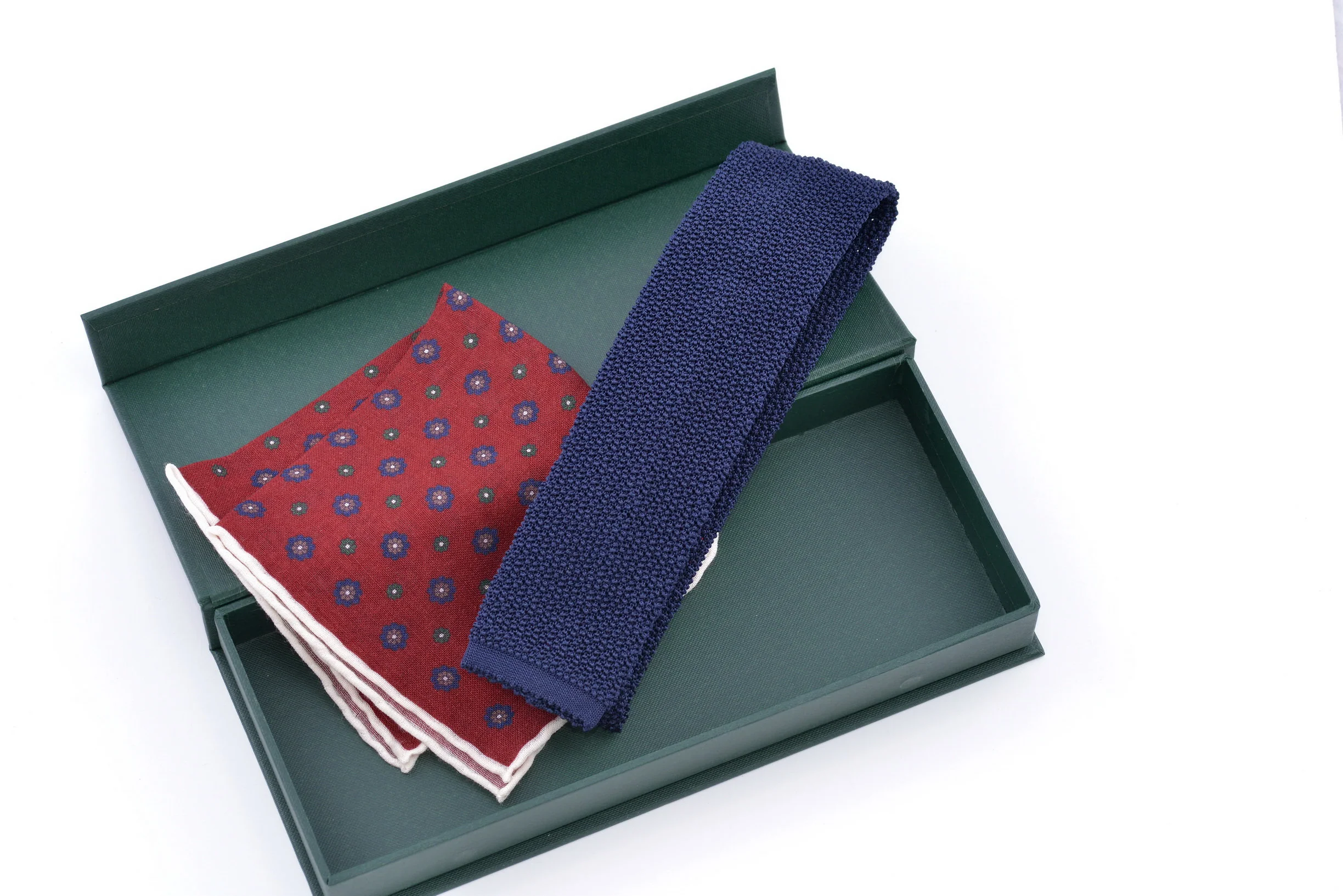 Navy Silk Knit Tie - Image 6