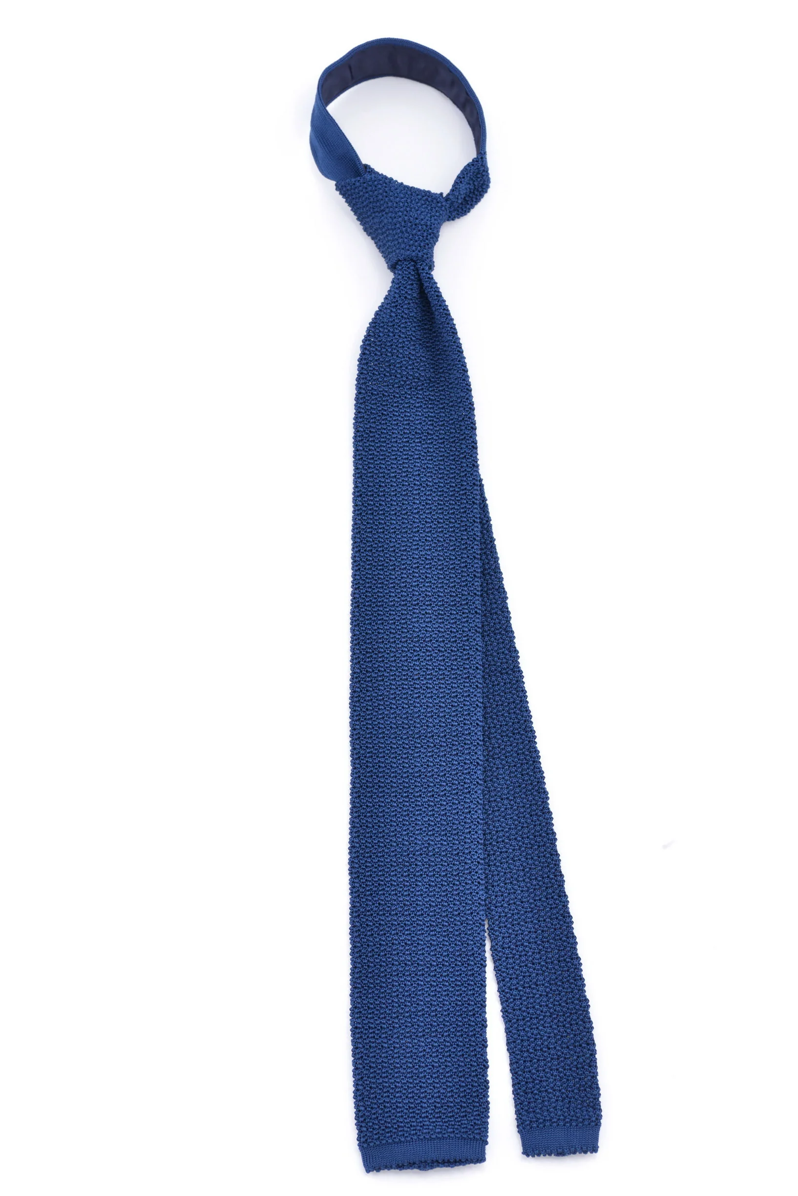 Prussian Blue Silk Knit Tie - Image 3