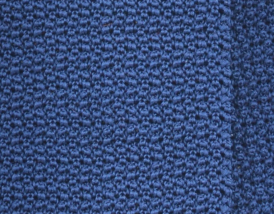 Prussian Blue Silk Knit Tie - Image 5