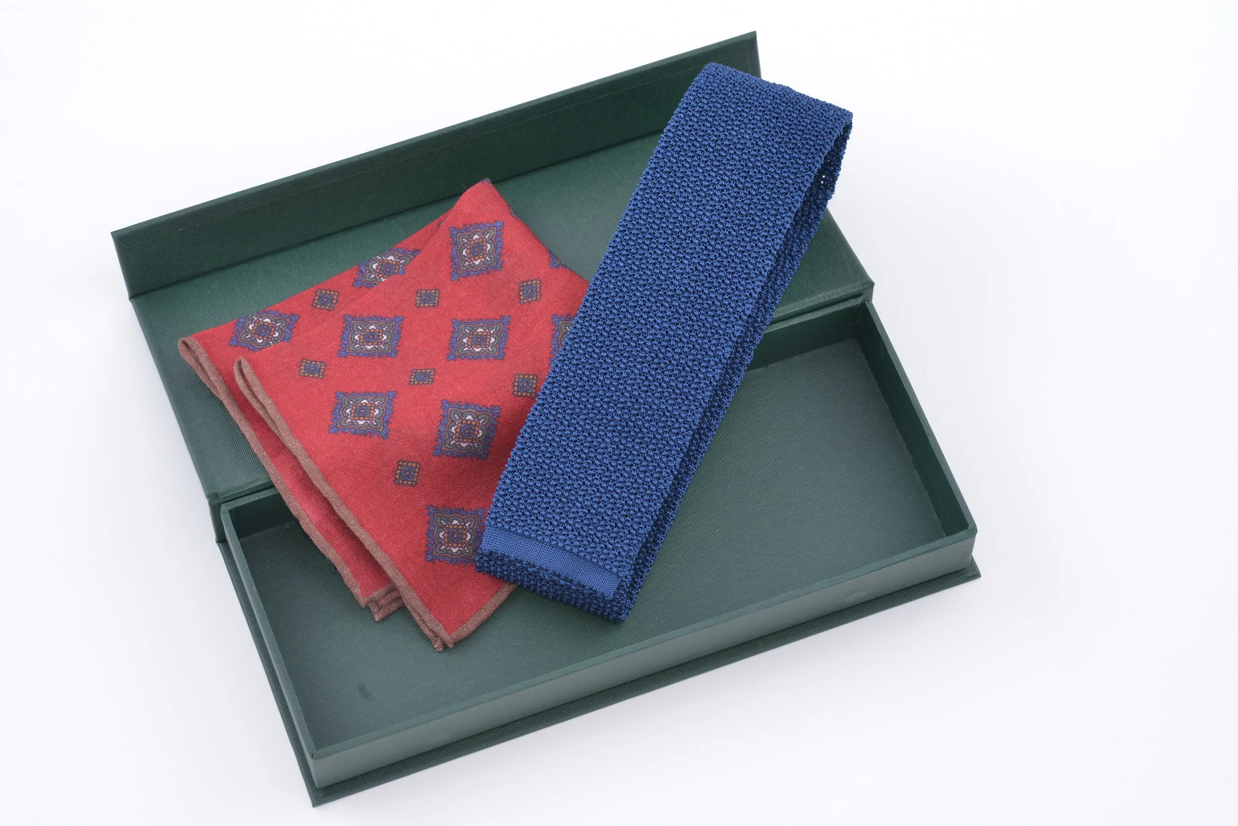 Prussian Blue Silk Knit Tie - Image 6