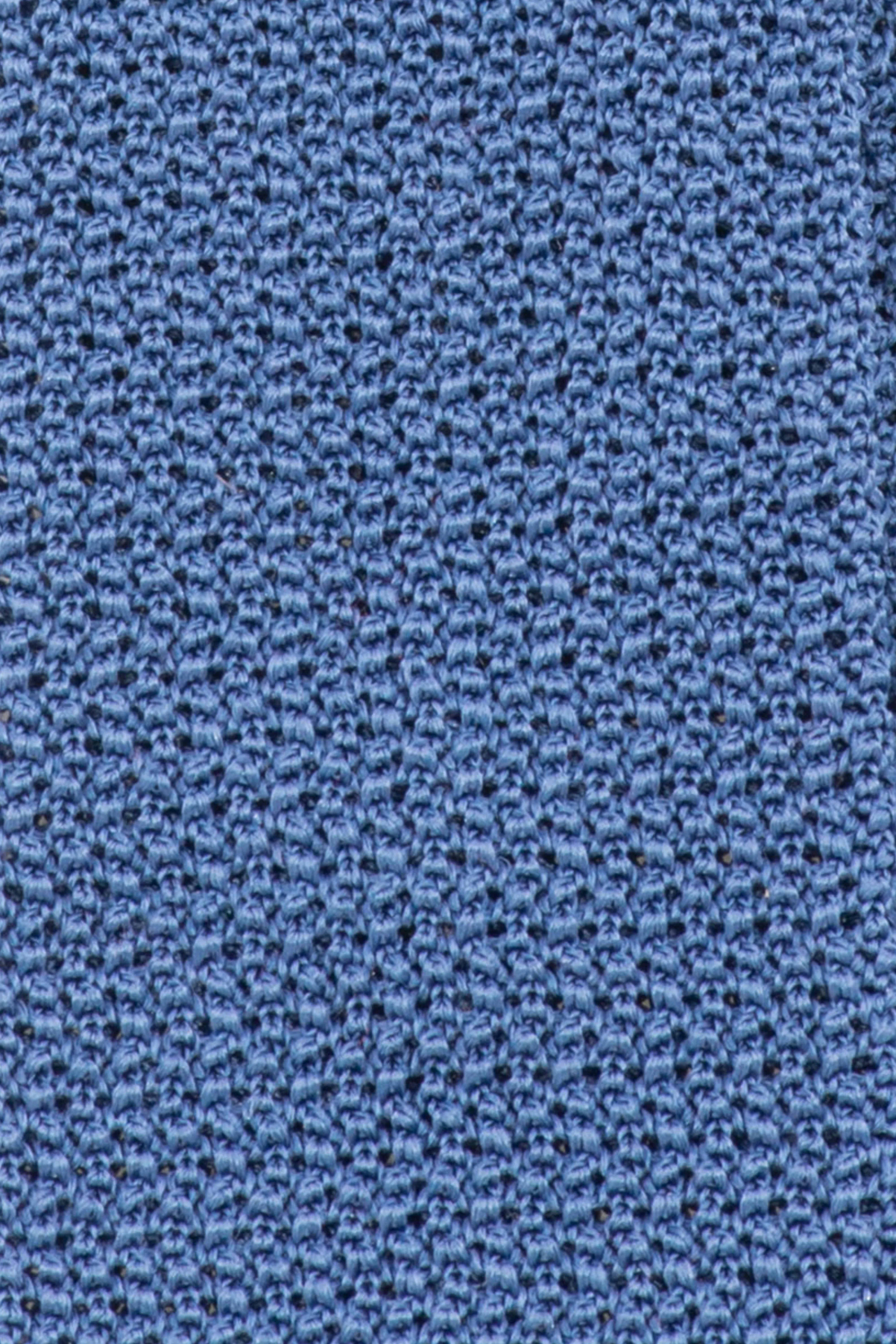 Steel Blue Silk Knit Tie - Image 6