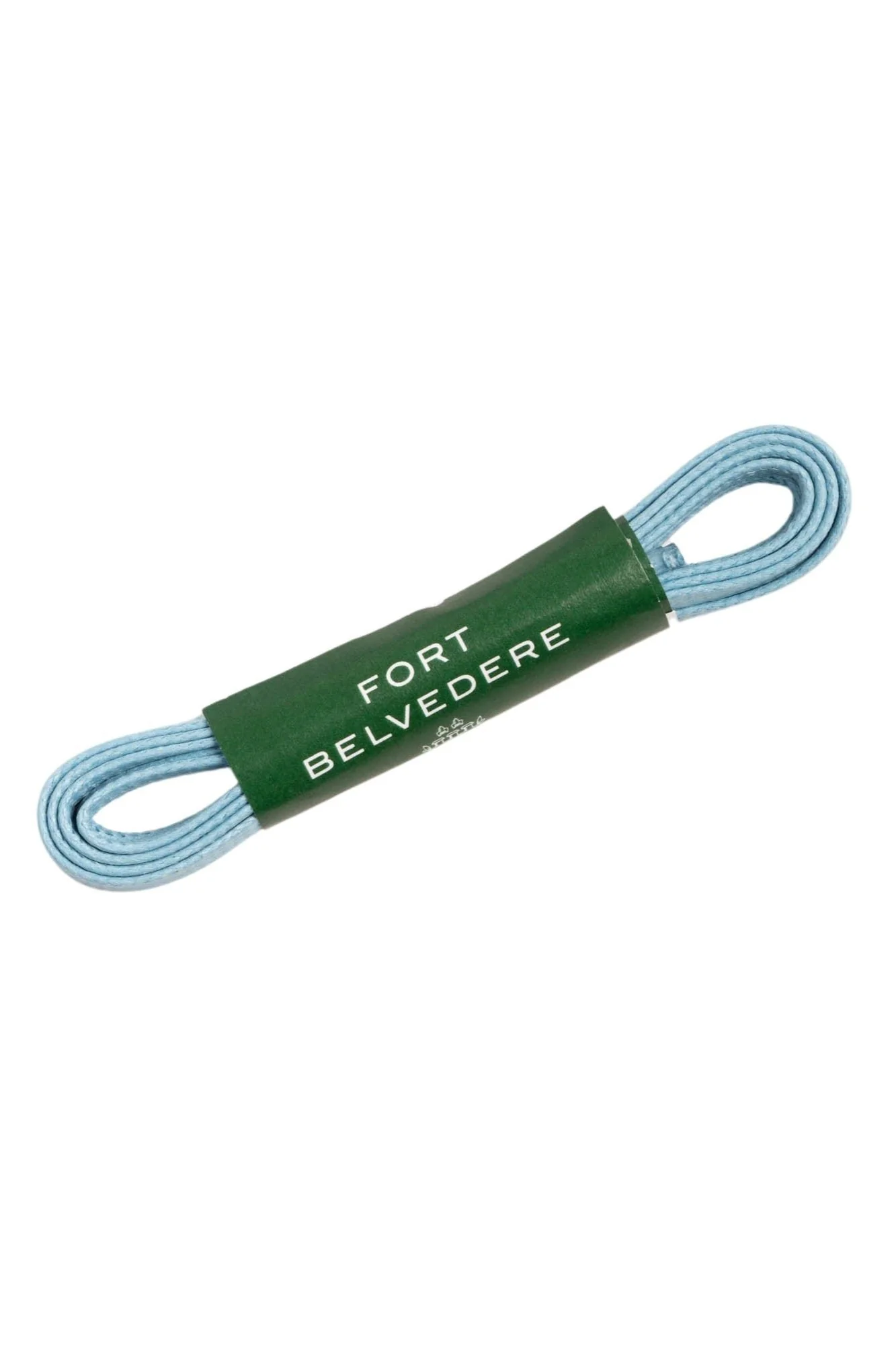 Round Light Blue Waxed Cotton Bootlaces - Image 10