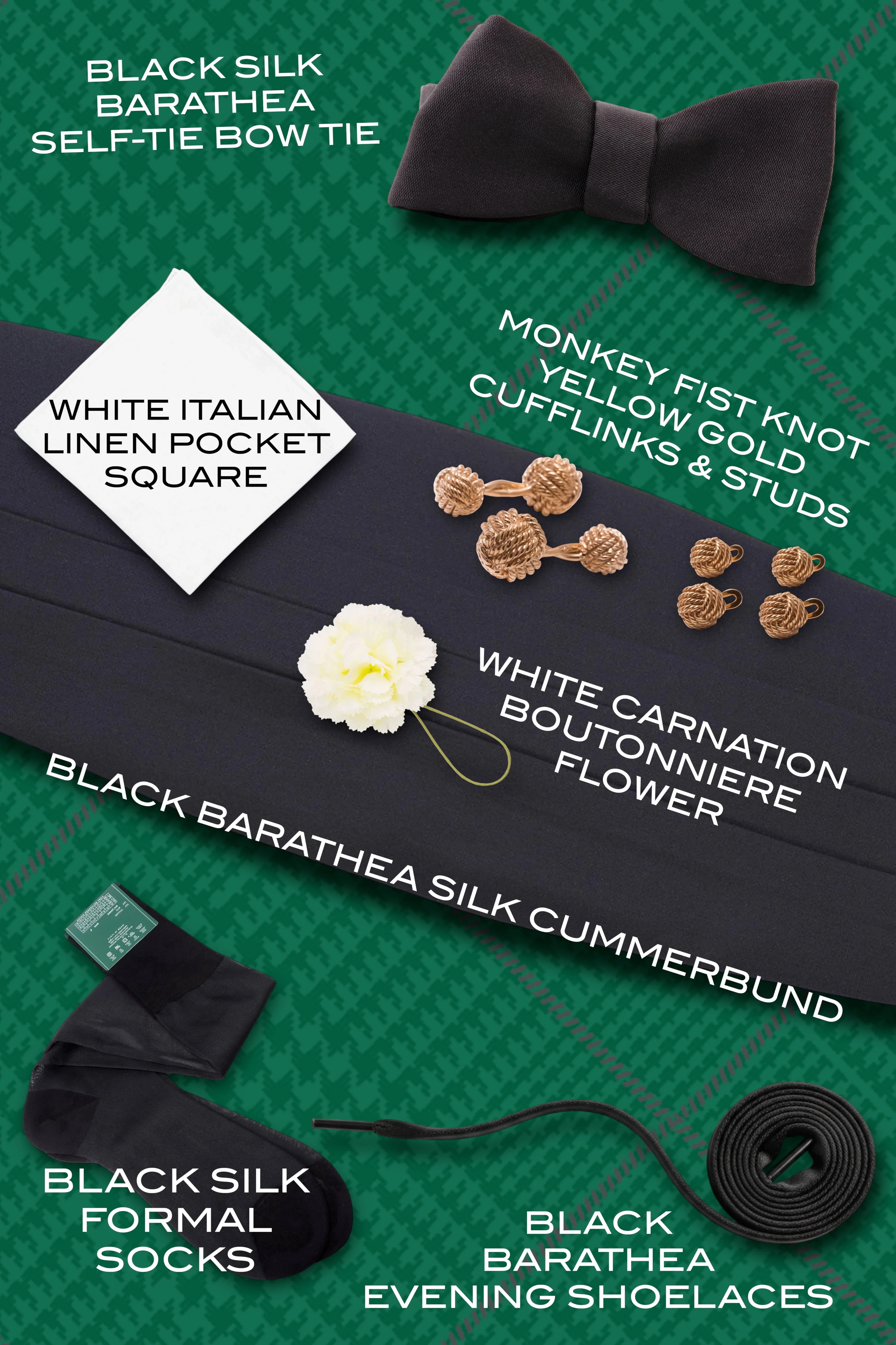 Luxury Black Tie Bundle with Yellow Gold Accessories - Image 3
