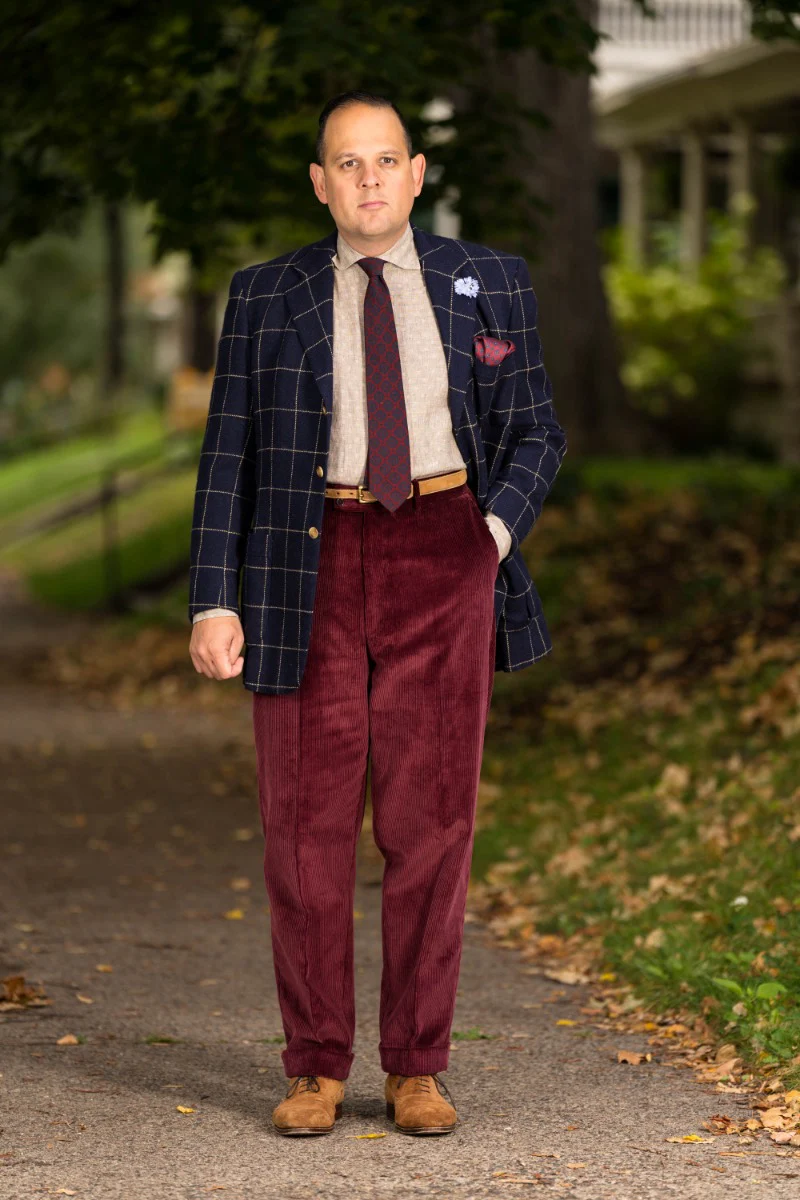 Maroon Stancliffe Corduroy Trousers - Image 4