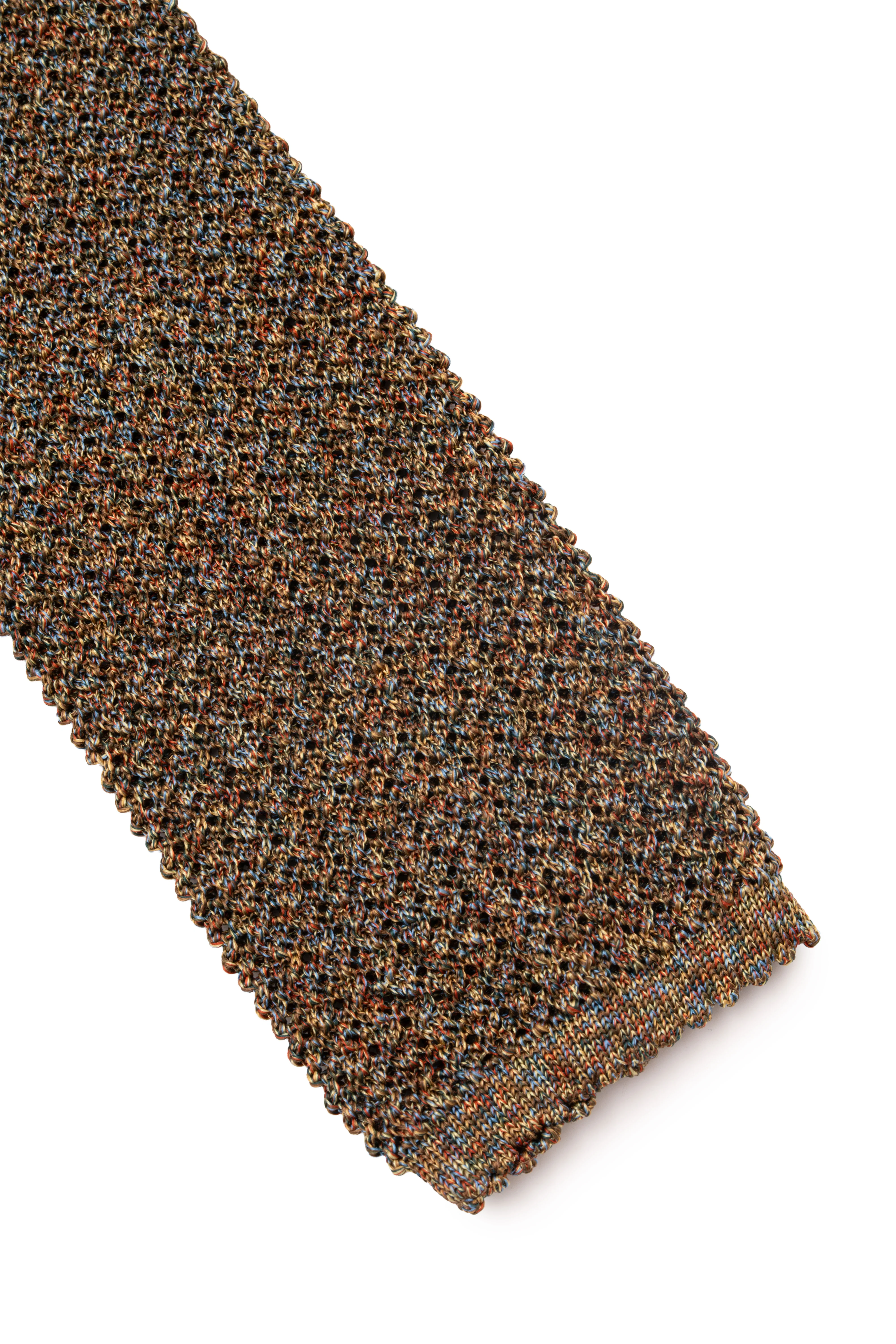 Melange Country Tweed Silk Knit Tie - Image 7