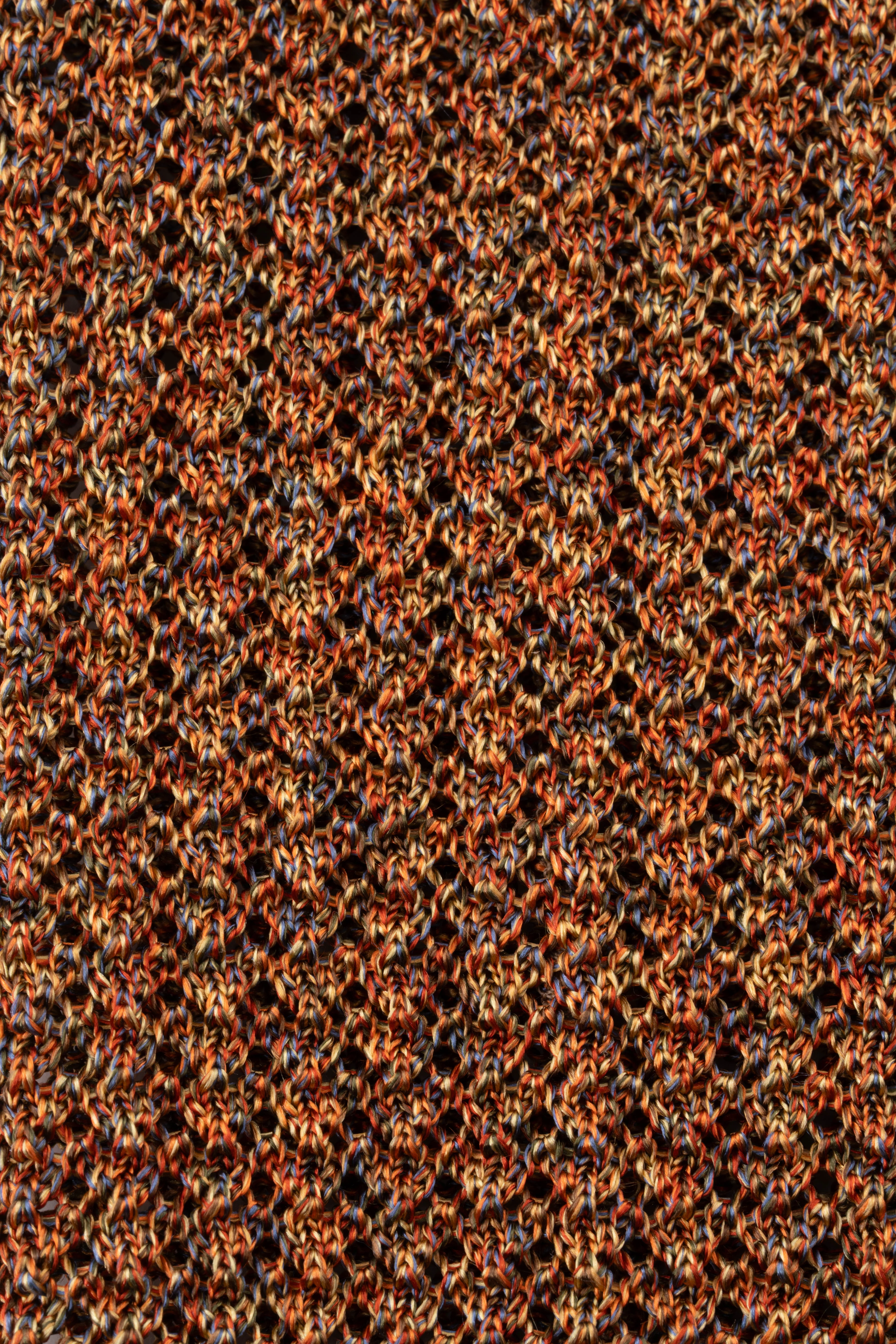 Melange Fall Orange Silk Knit Tie - Image 8